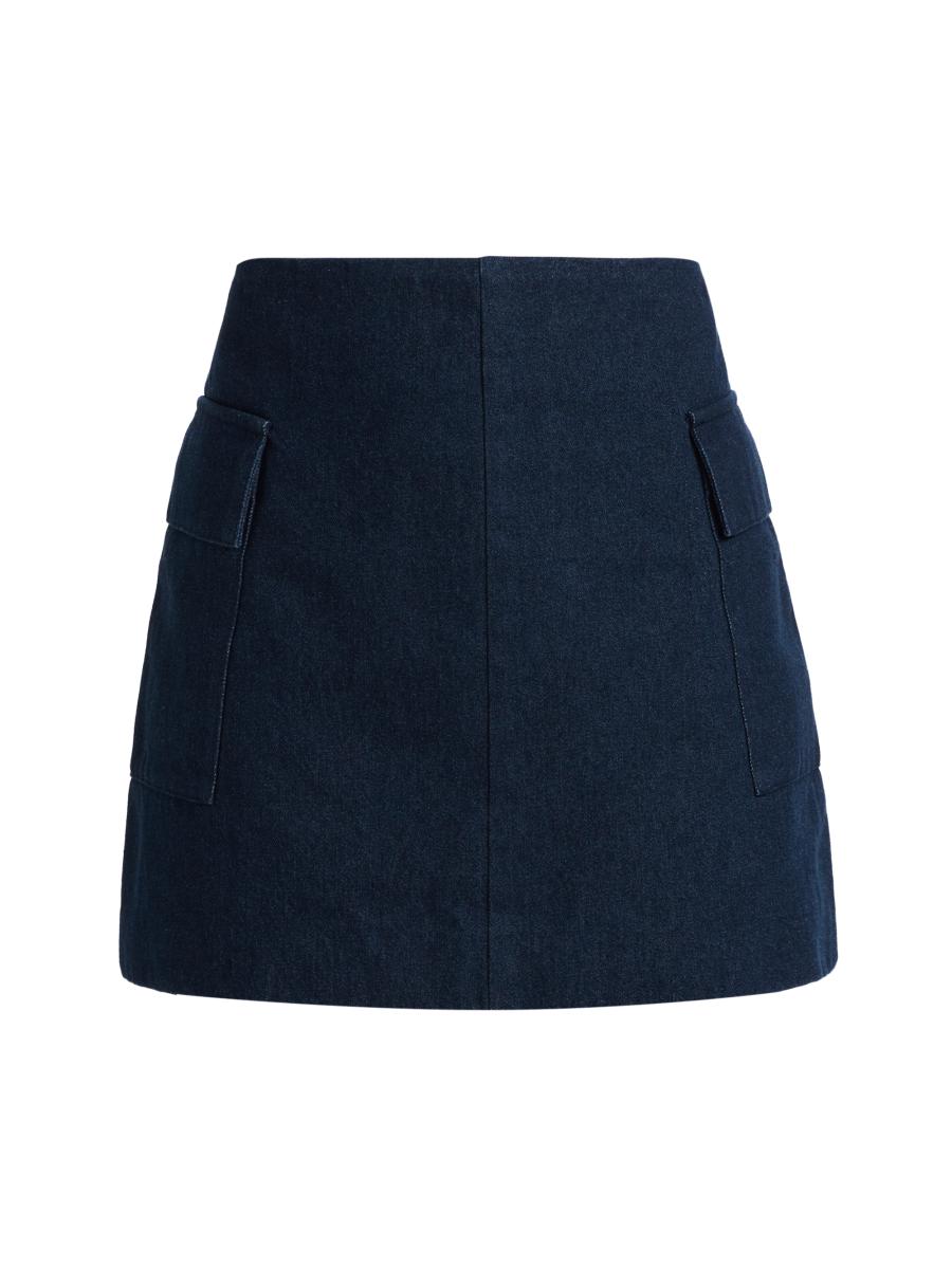 If Only Studio Denim A-Line Miniskirt | Saks Fifth Avenue