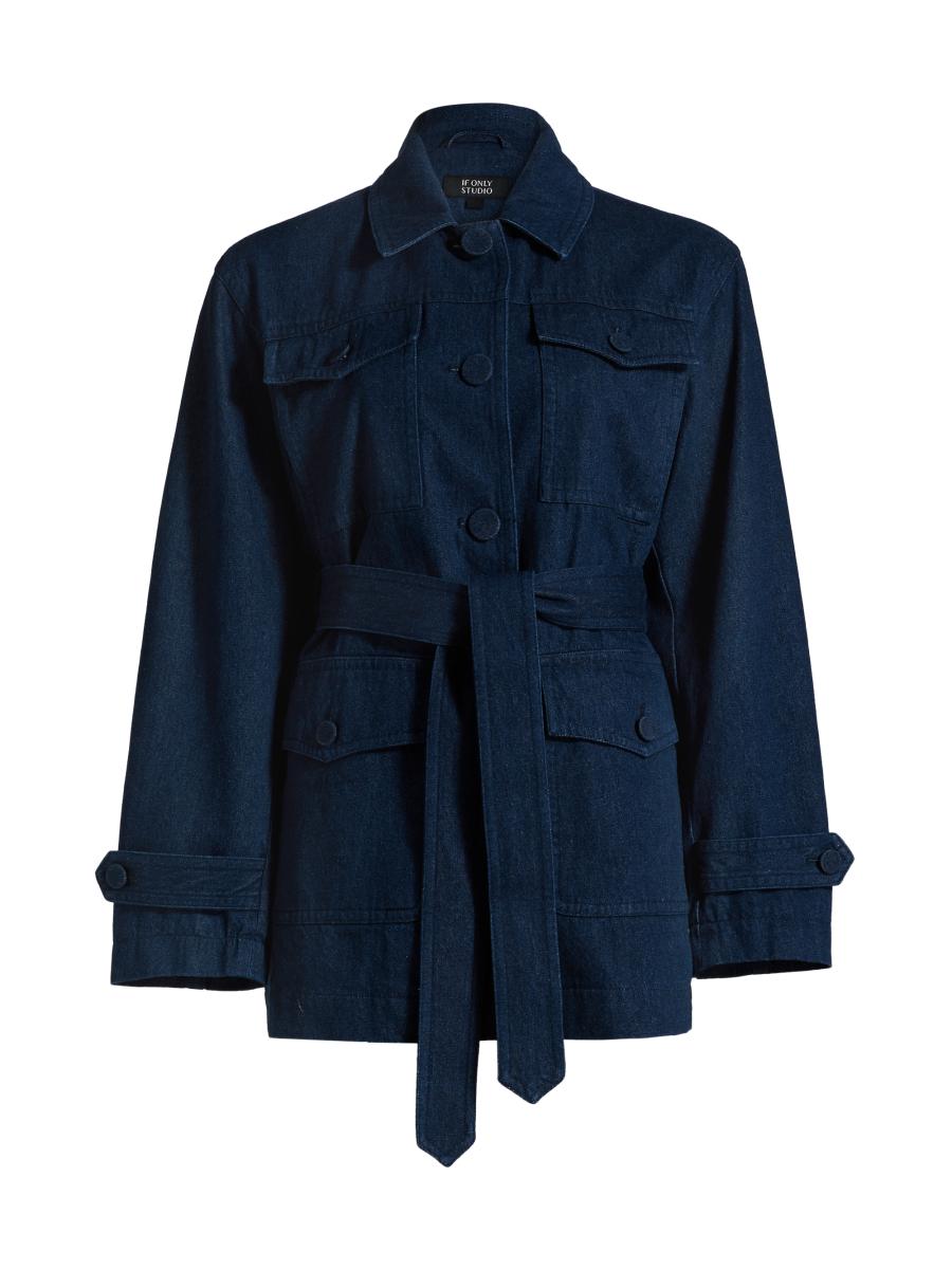 ジャケット・アウター New Classic Belted Denim Jacket New Classic Belted Denim Jacket