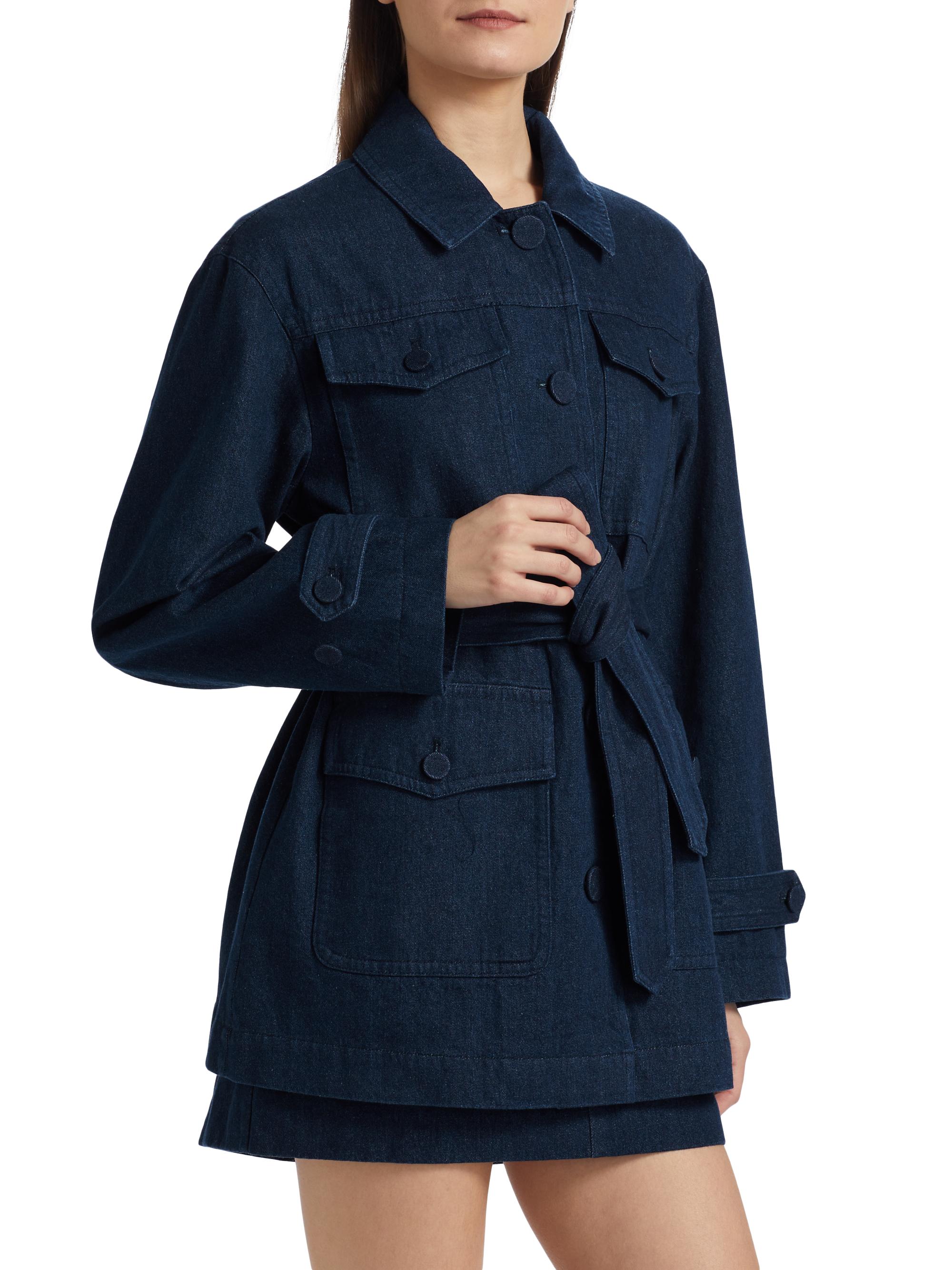 If Only Studio Denim Belted Jacket | Saks Fifth Avenue
