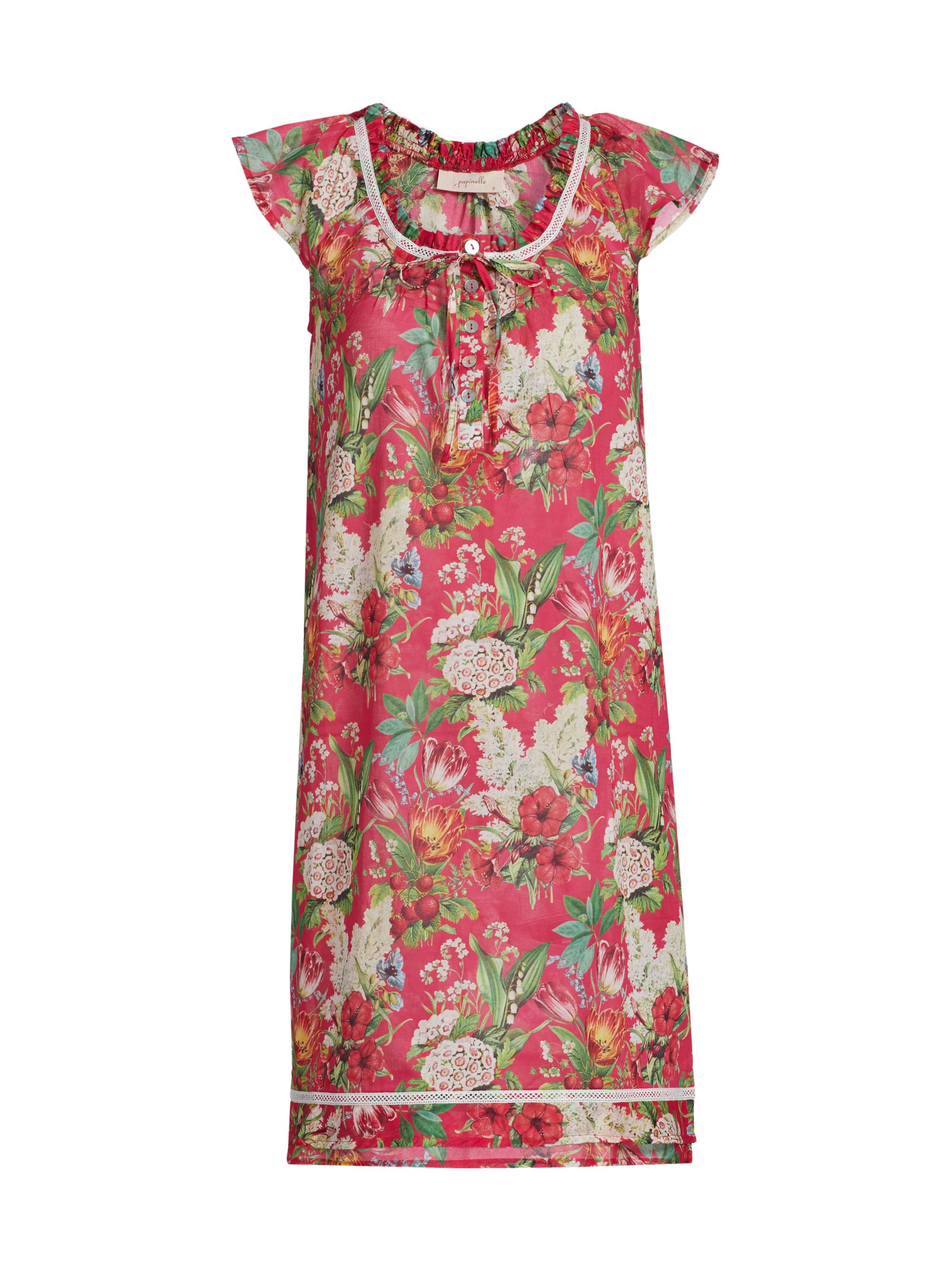 Papinelle Women's Clara Flutter-Sleeve Nightie - Geranium