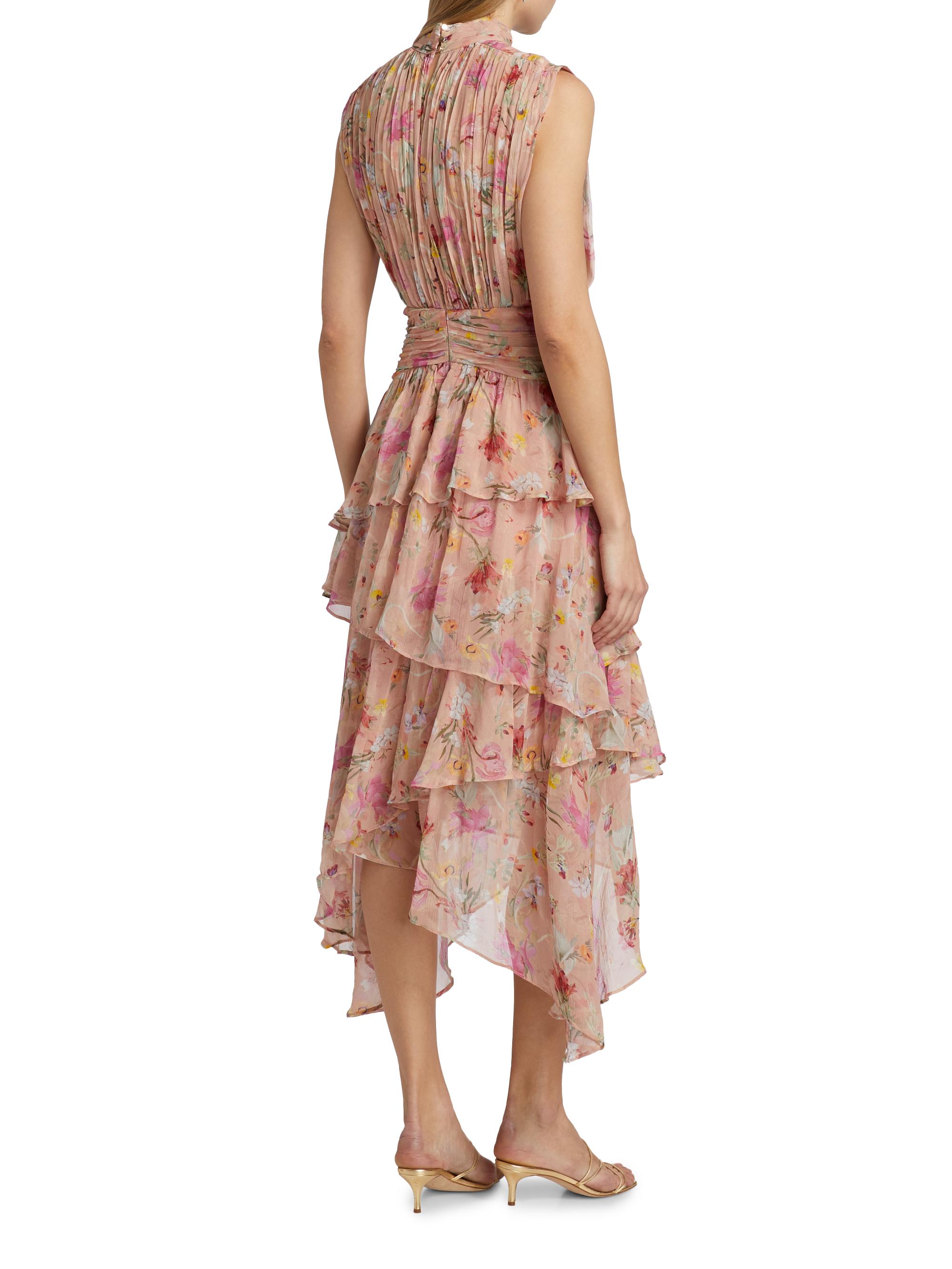 patbo flower applique midi dress PatBO Flower Appliqu & Cut-Out Midi-Dress