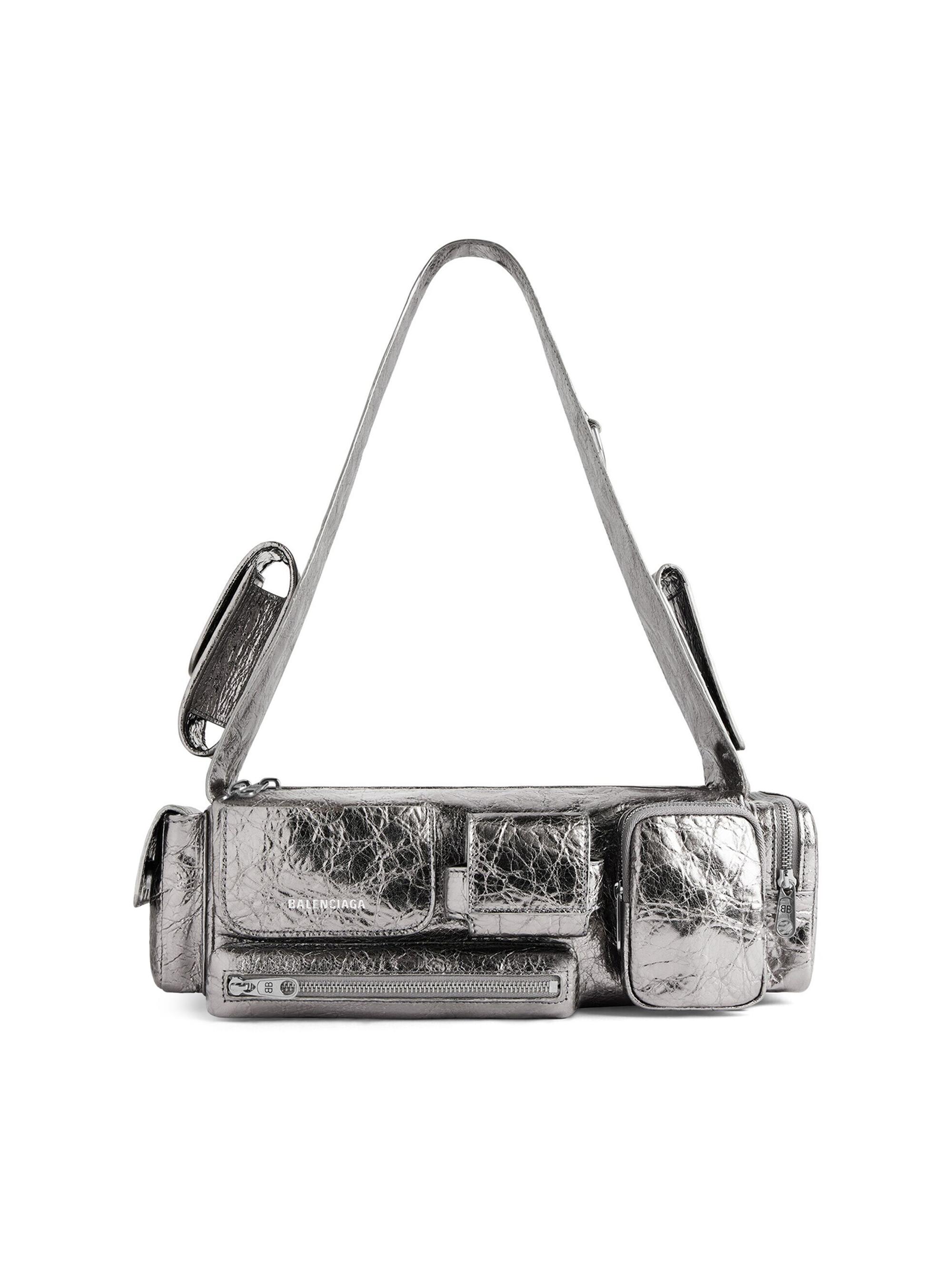 Balenciaga Women's Superbusy  Metallized Sling Bag - Silver