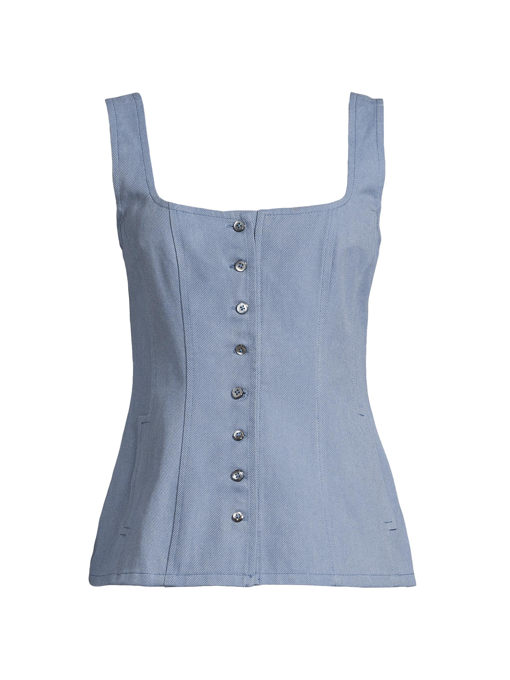 Undra Celeste Women's Everyday Tropics Seamed Vest - Slate Blue