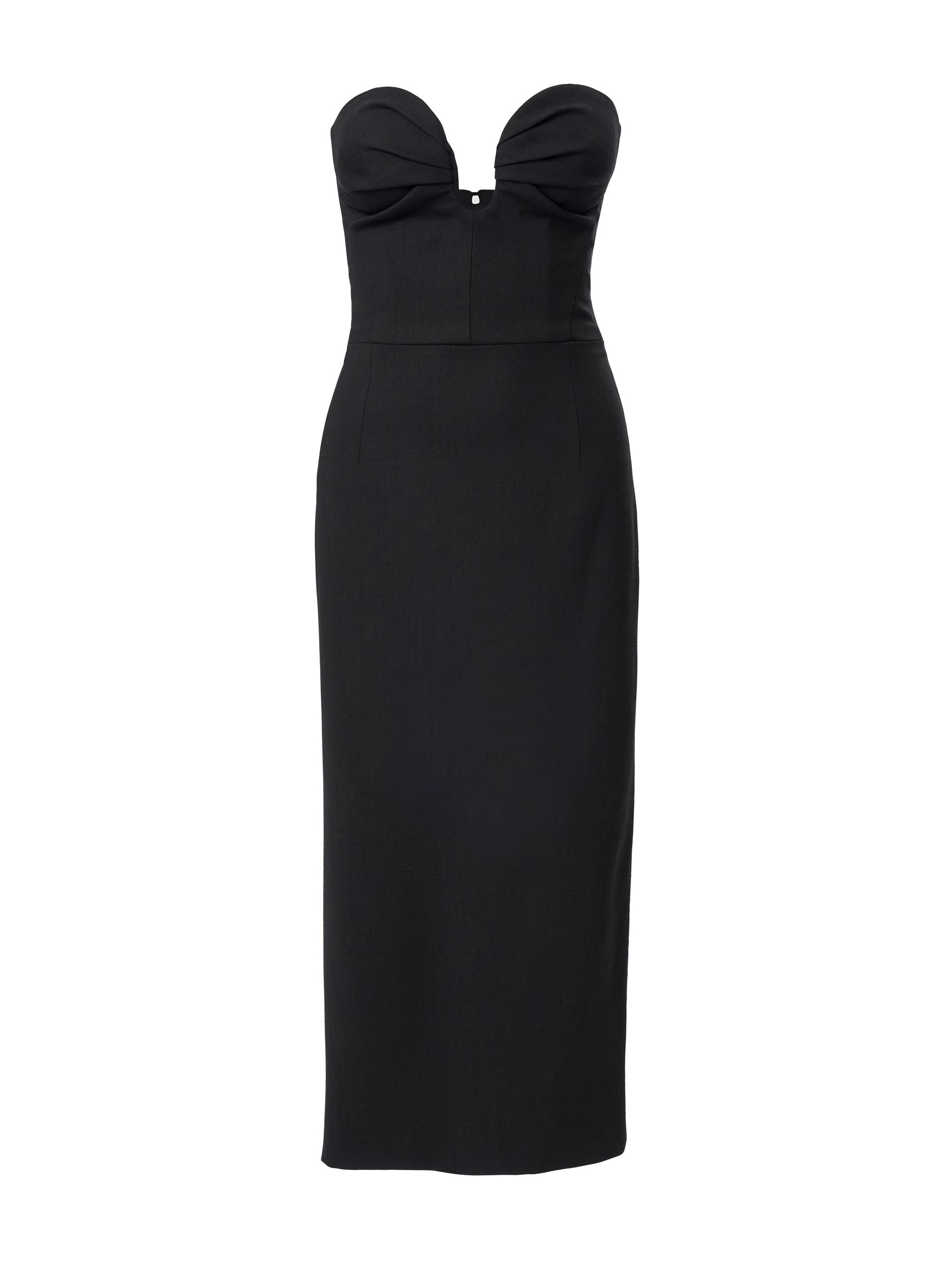 Carolina Herrera Women's Stretch-Wool Sweetheart Midi-Dress - Black