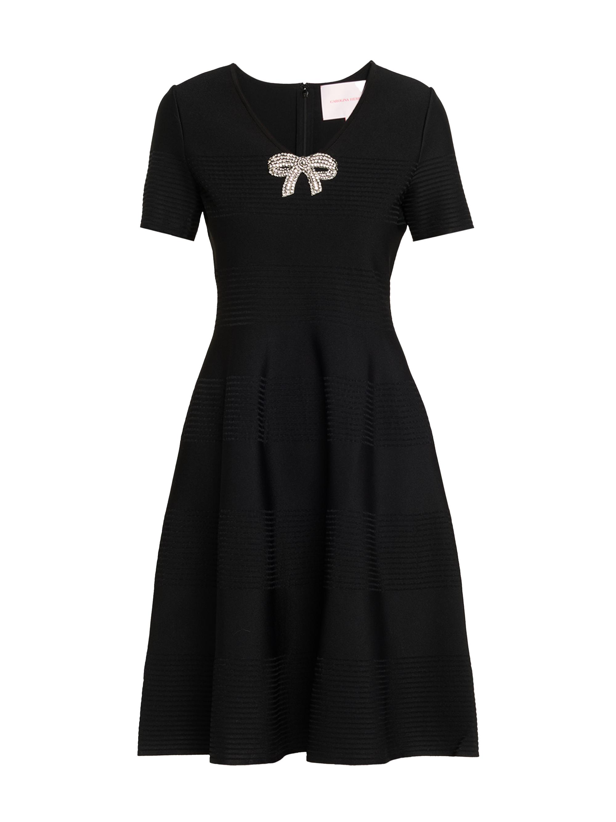Carolina Herrera Icon Bow-Embellished Shift Dress | Saks Fifth Avenue