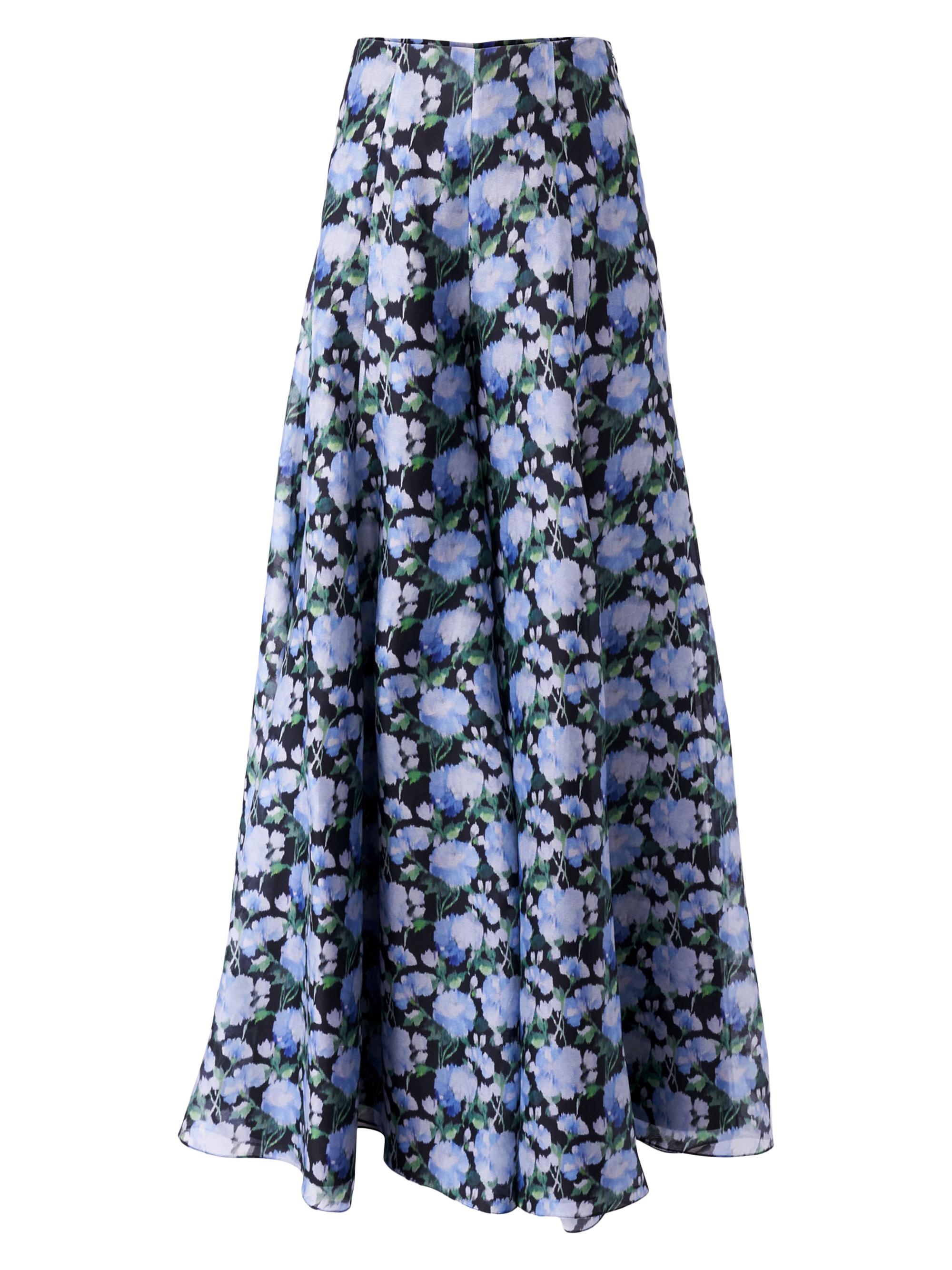 Carolina Herrera Women's Floral Silk Palazzo Pants - Blue Multi