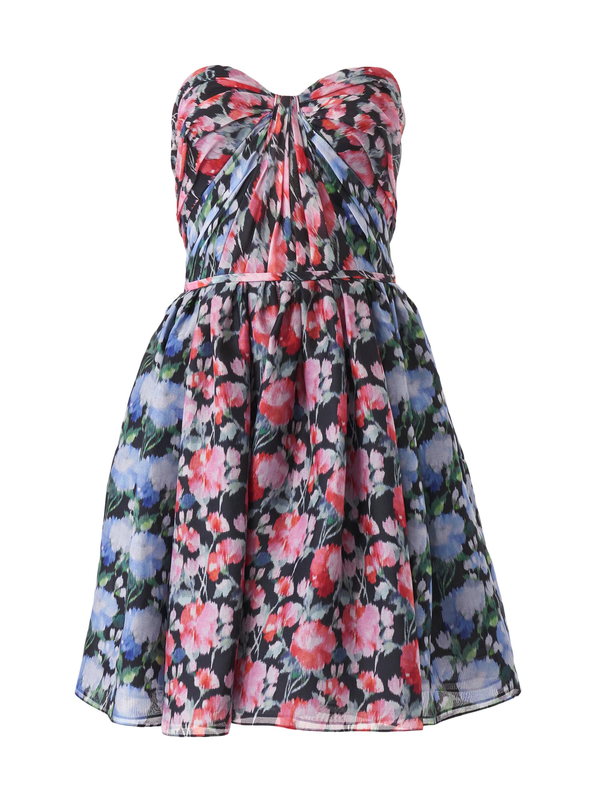 Carolina Herrera Women's Floral Silk Strapless Minidress - Multi Color