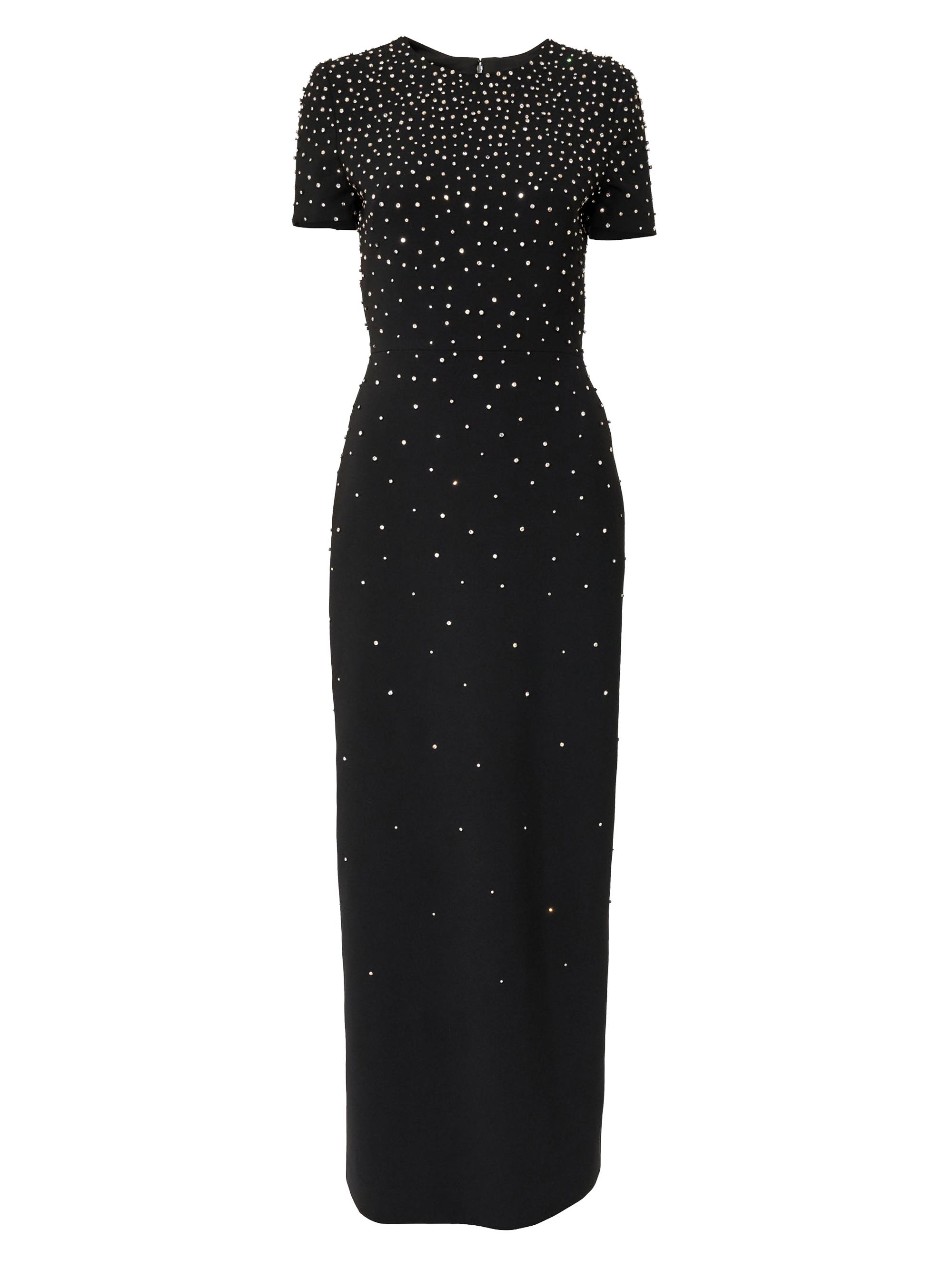 Carolina Herrera Women's Crystal-Embellished Bow-Detailed Column Gown - Black
