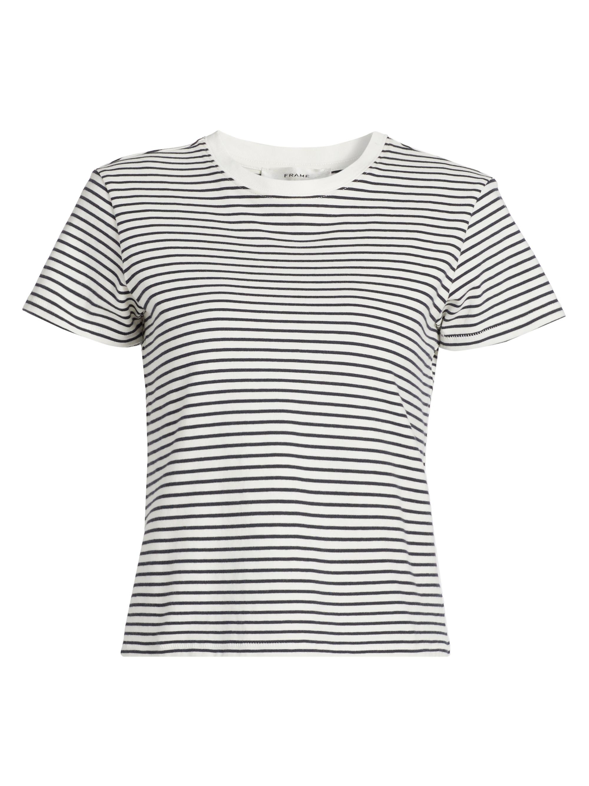 FRAME Women's The Baby T-Shirt - Navy Multi