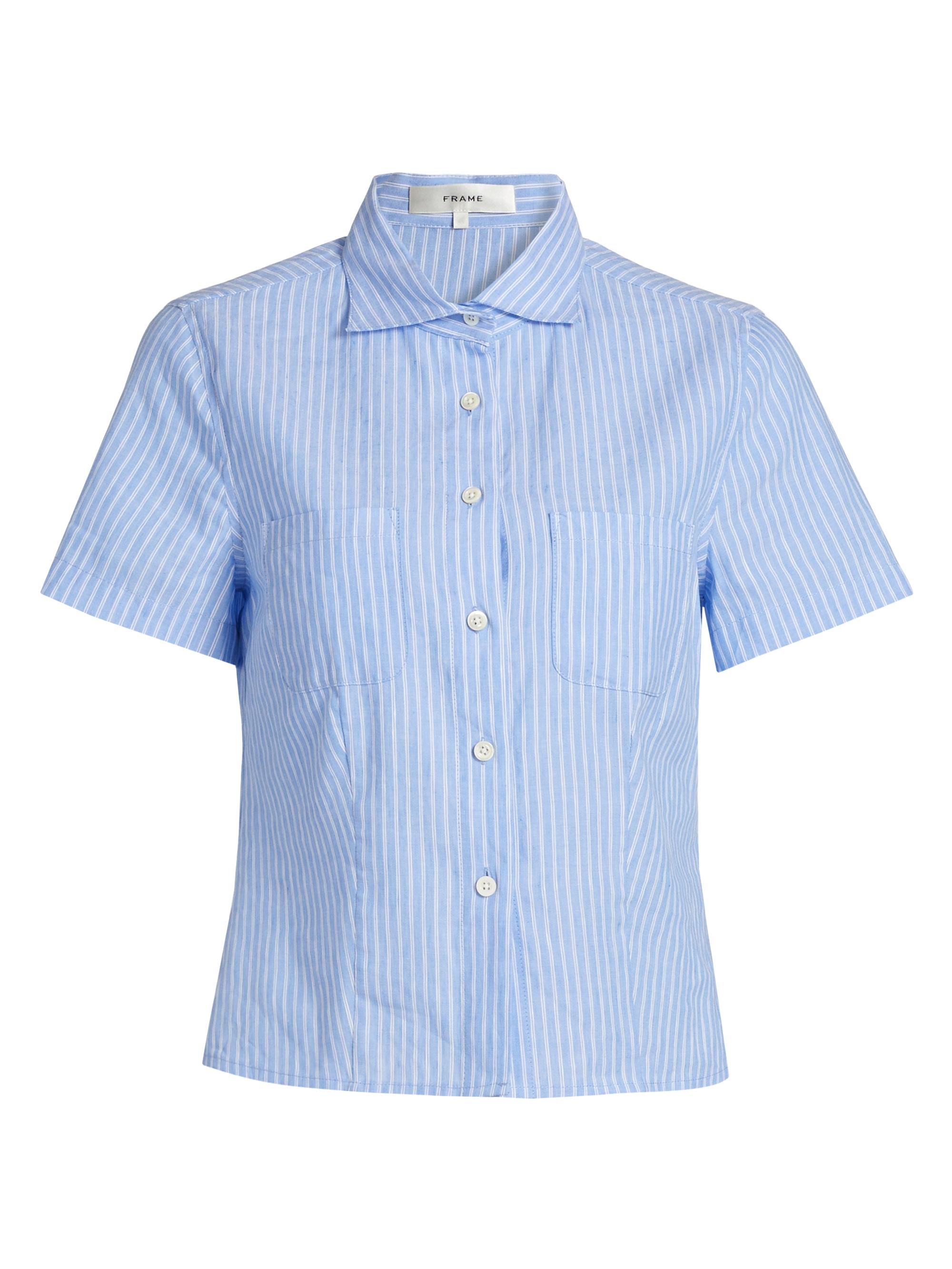 FRAME Women's The Seaside Shirt - Oxford Blue Multi