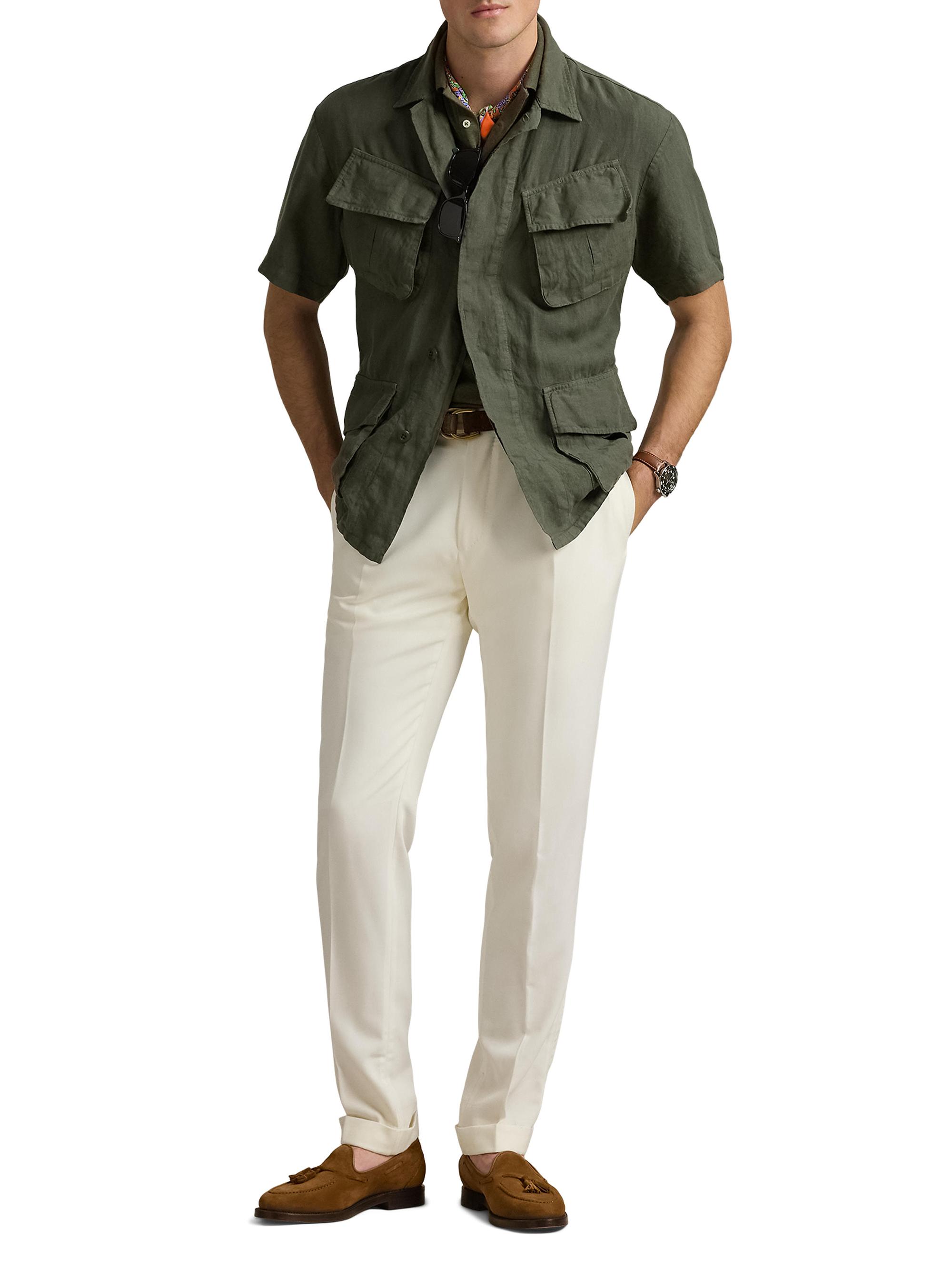 Polo Ralph Lauren Linen Short-Sleeve Overshirt | Saks Fifth Avenue