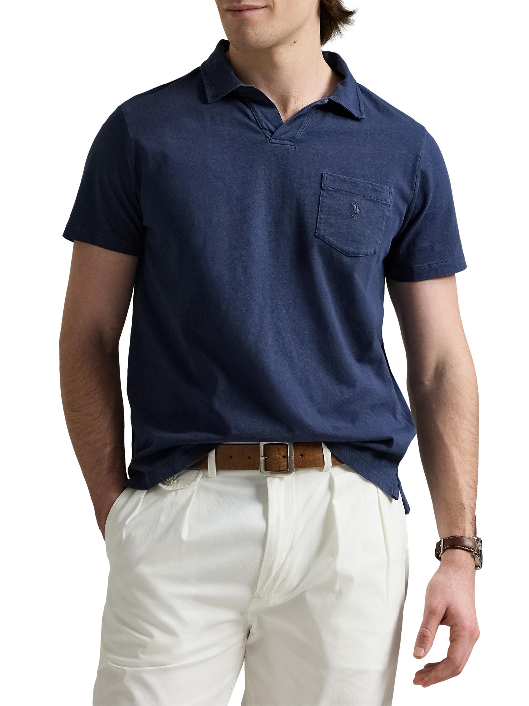 Polo Ralph Lauren Cotton-Linen Johnny Collar Polo Shirt | Saks