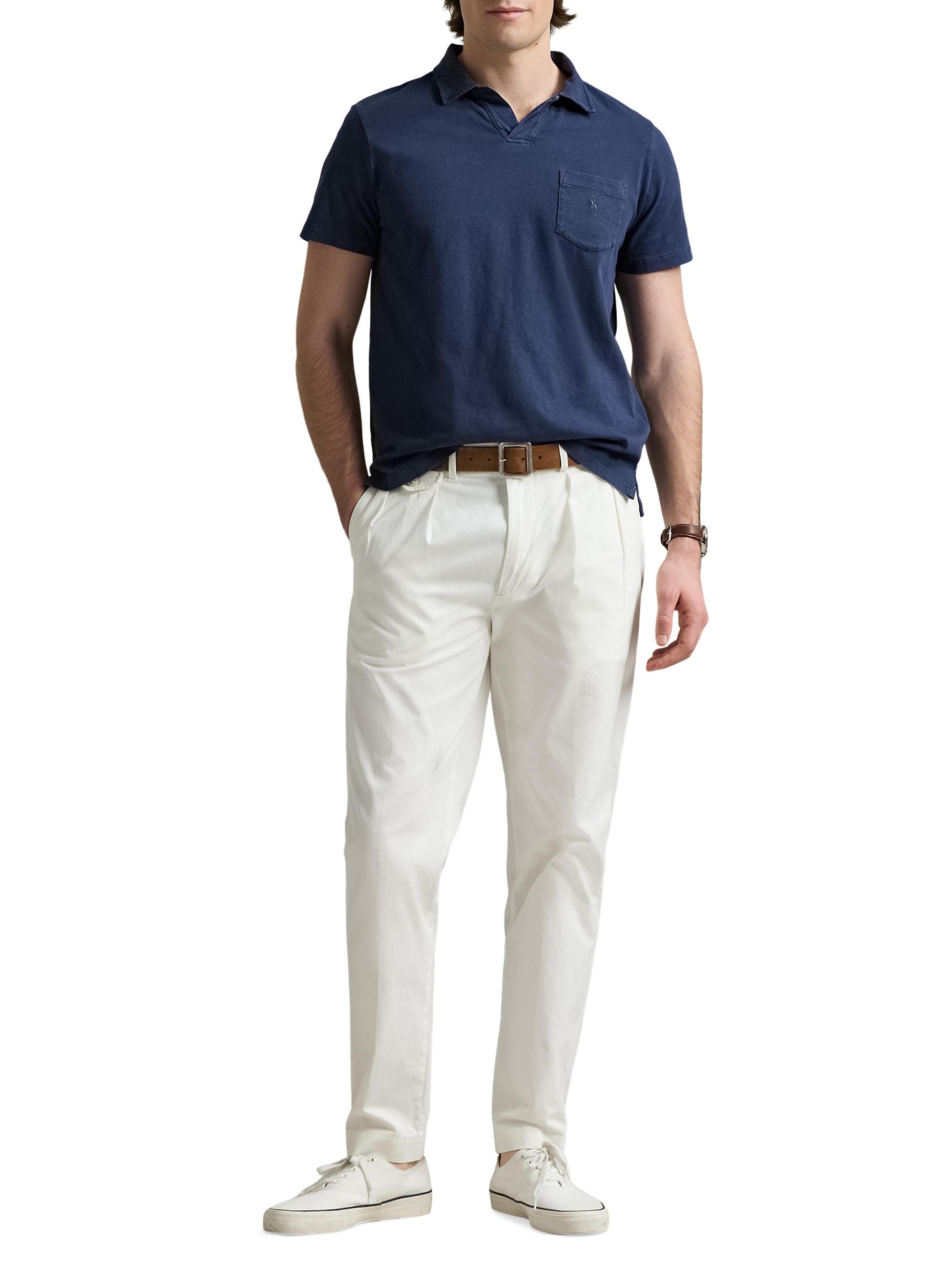 Polo Ralph Lauren Cotton-Linen Johnny Collar Polo Shirt | Saks