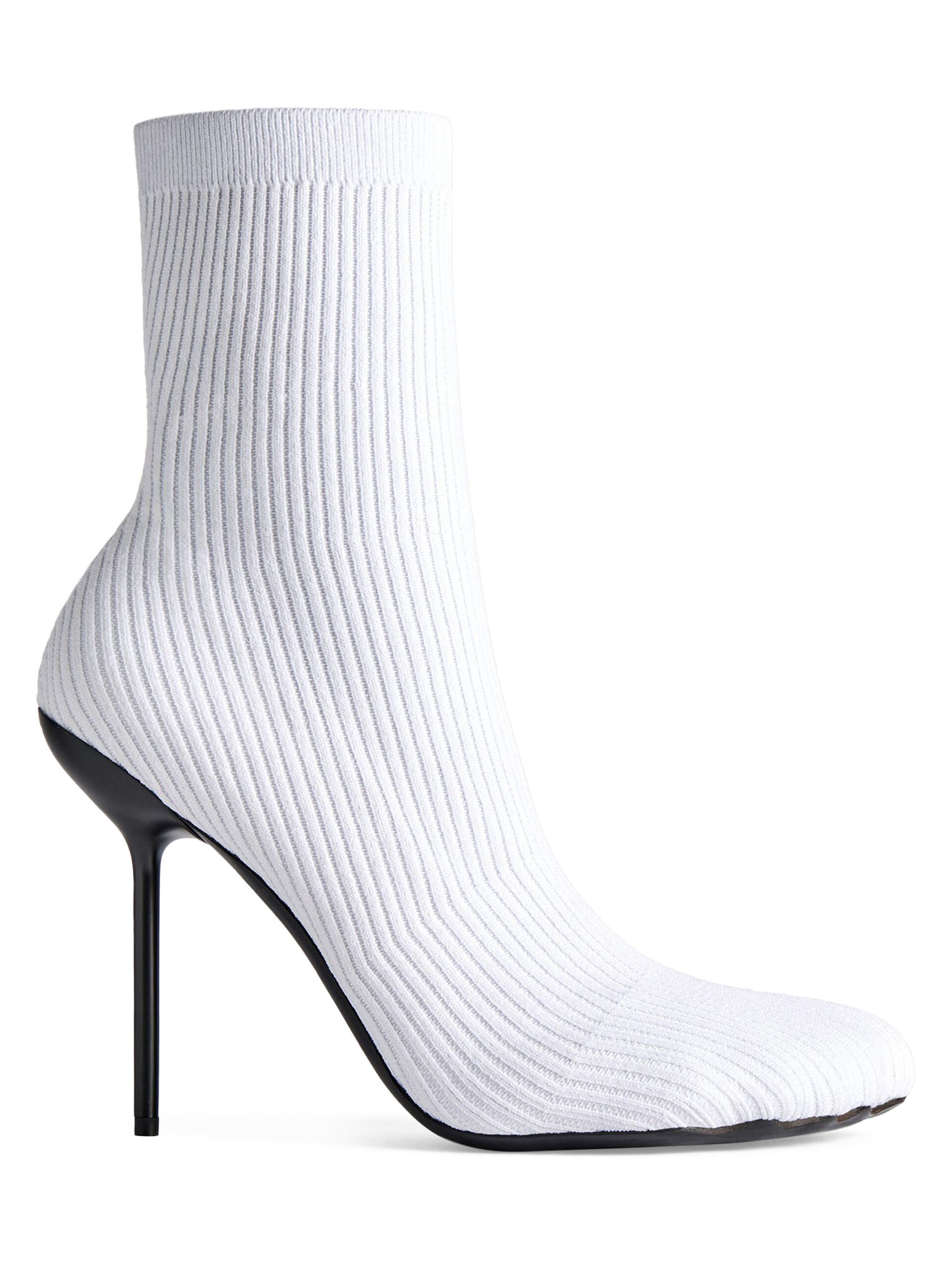 Balenciaga Women's Anatomic 110MM Booties - Off White