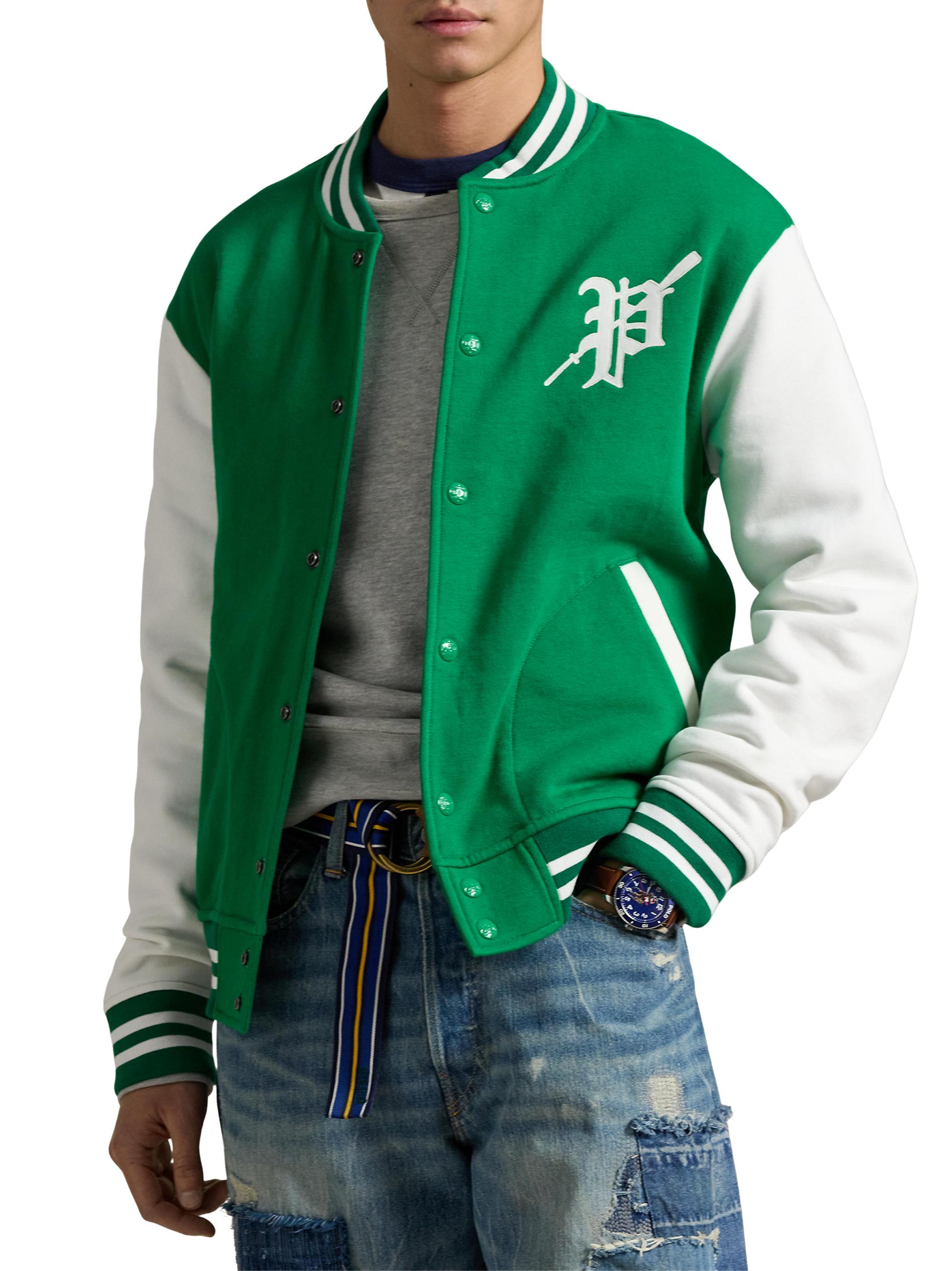 Polo Ralph Lauren Fleece Graphic Baseball Jacket | Saks Fifth Avenue