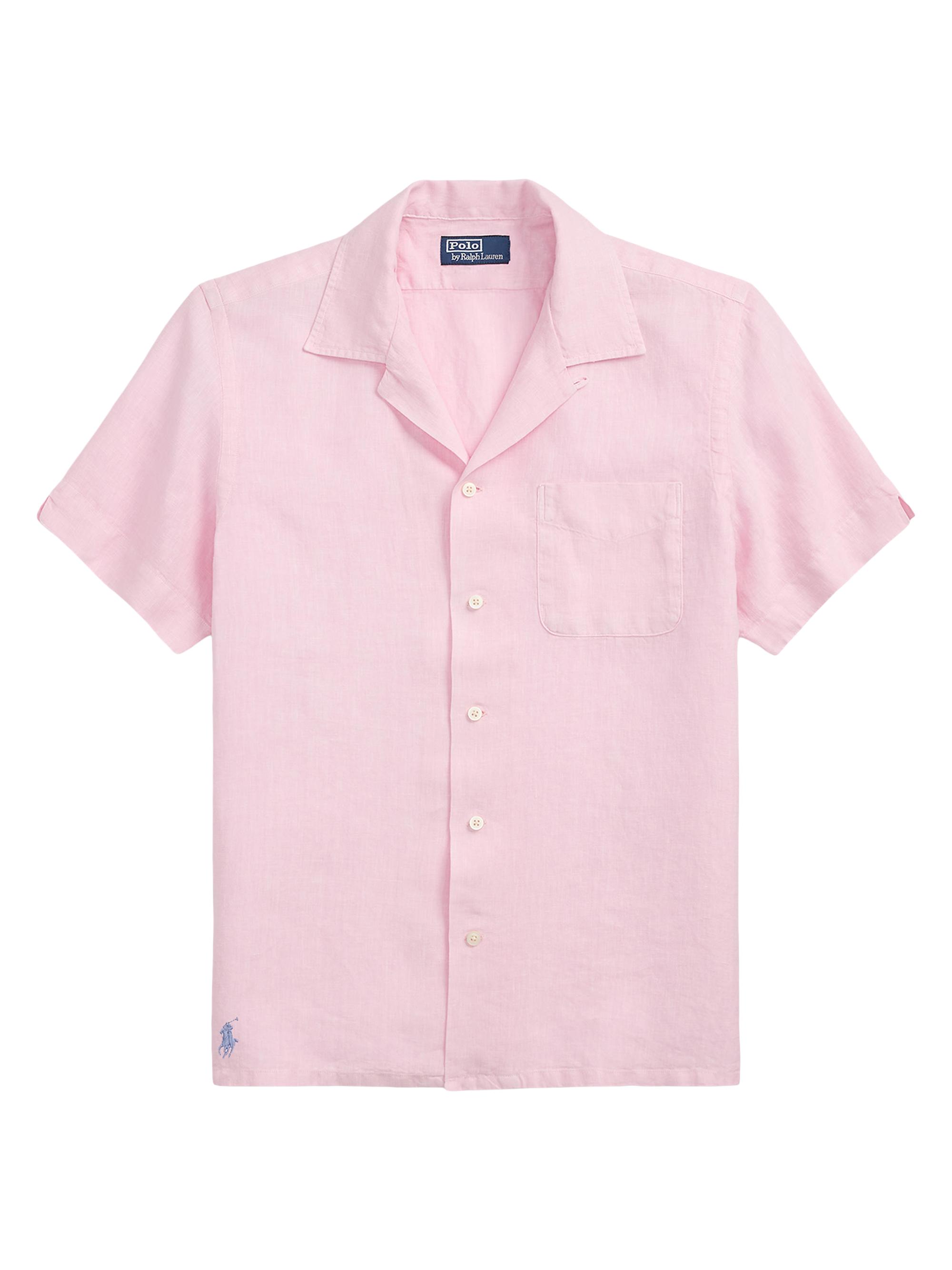 Classic-Fit Slub Linen Camp Shirt