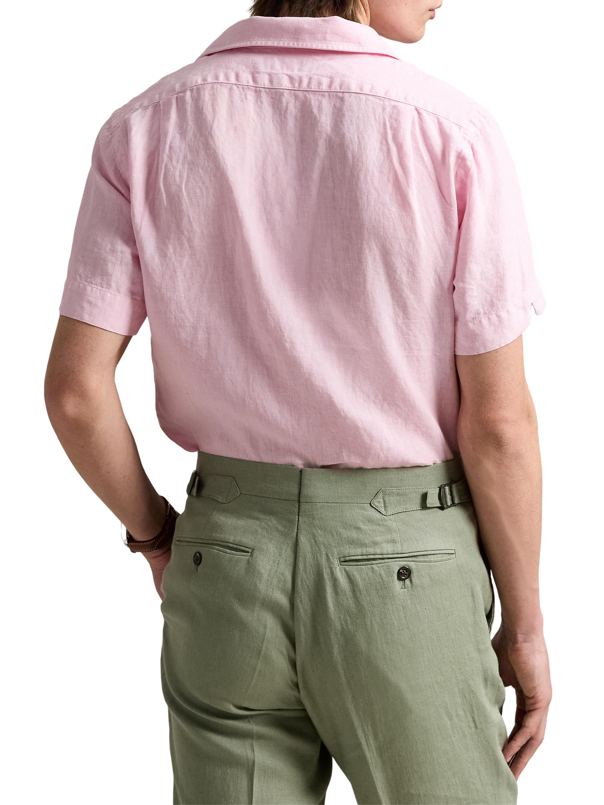 Classic-Fit Slub Linen Camp Shirt