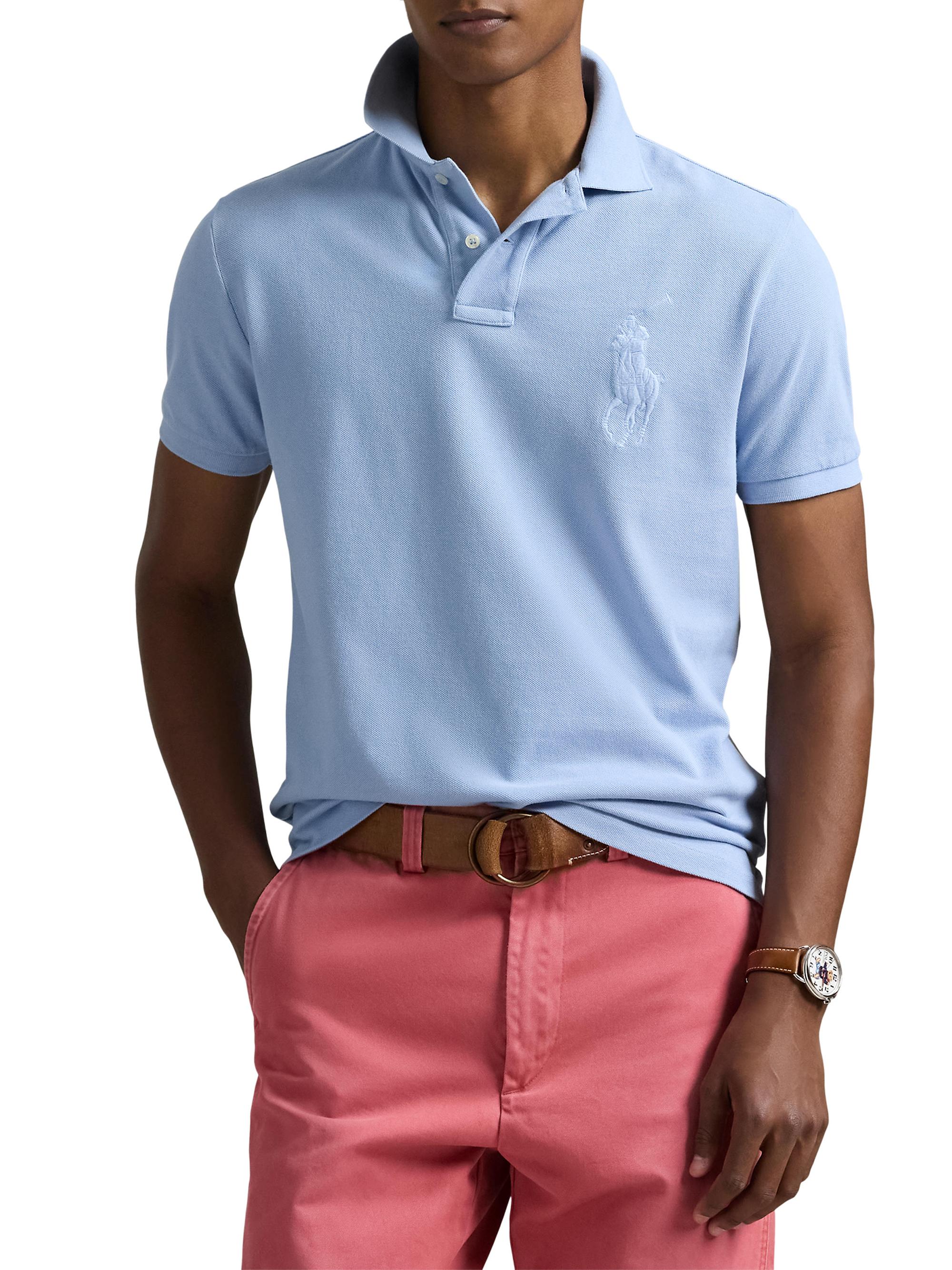 Polo Ralph Lauren Custom-Slim-Fit Big Pony Mesh Polo Shirt | Saks
