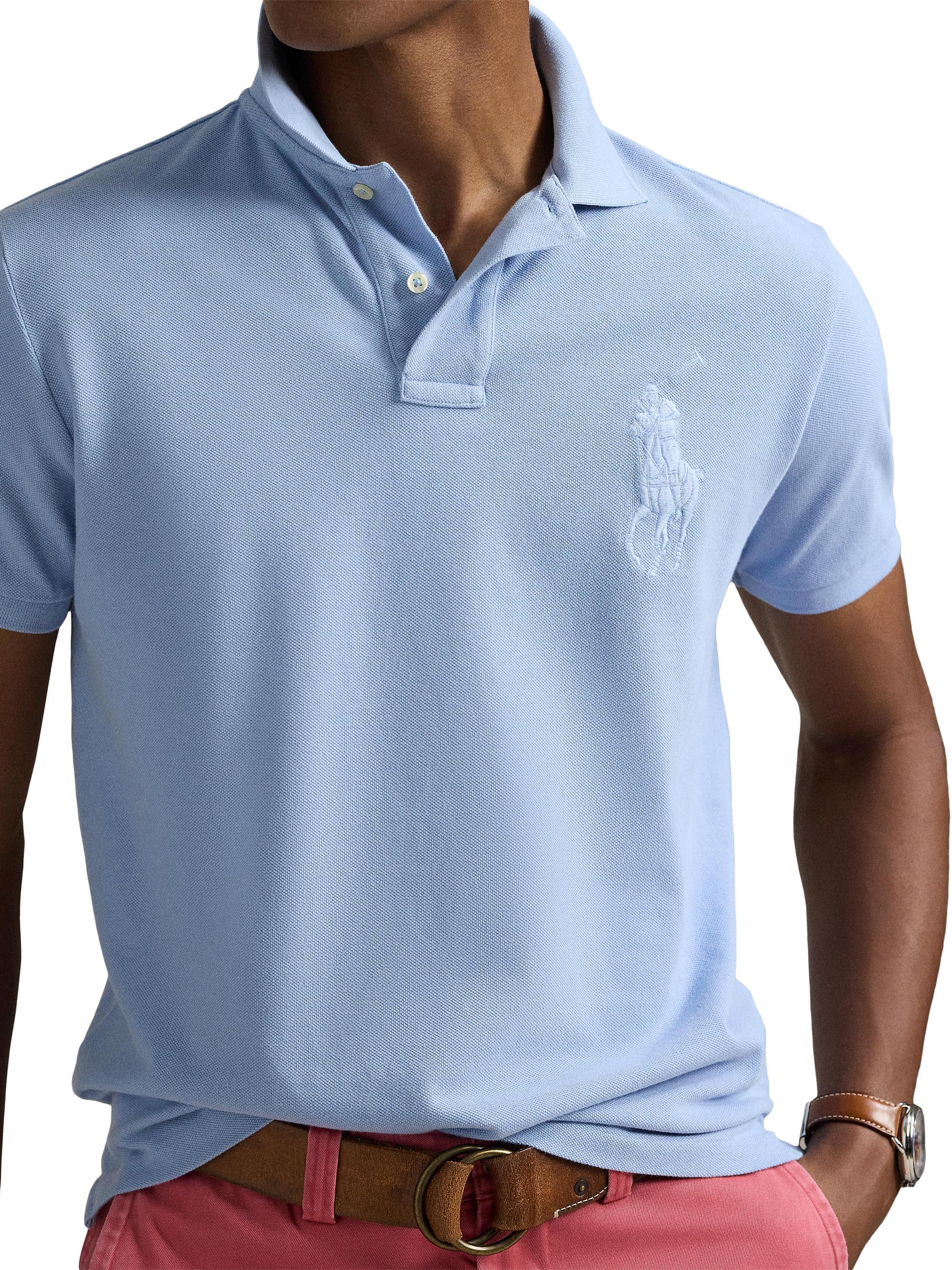 Polo Ralph Lauren Custom-Slim-Fit Big Pony Mesh Polo Shirt | Saks