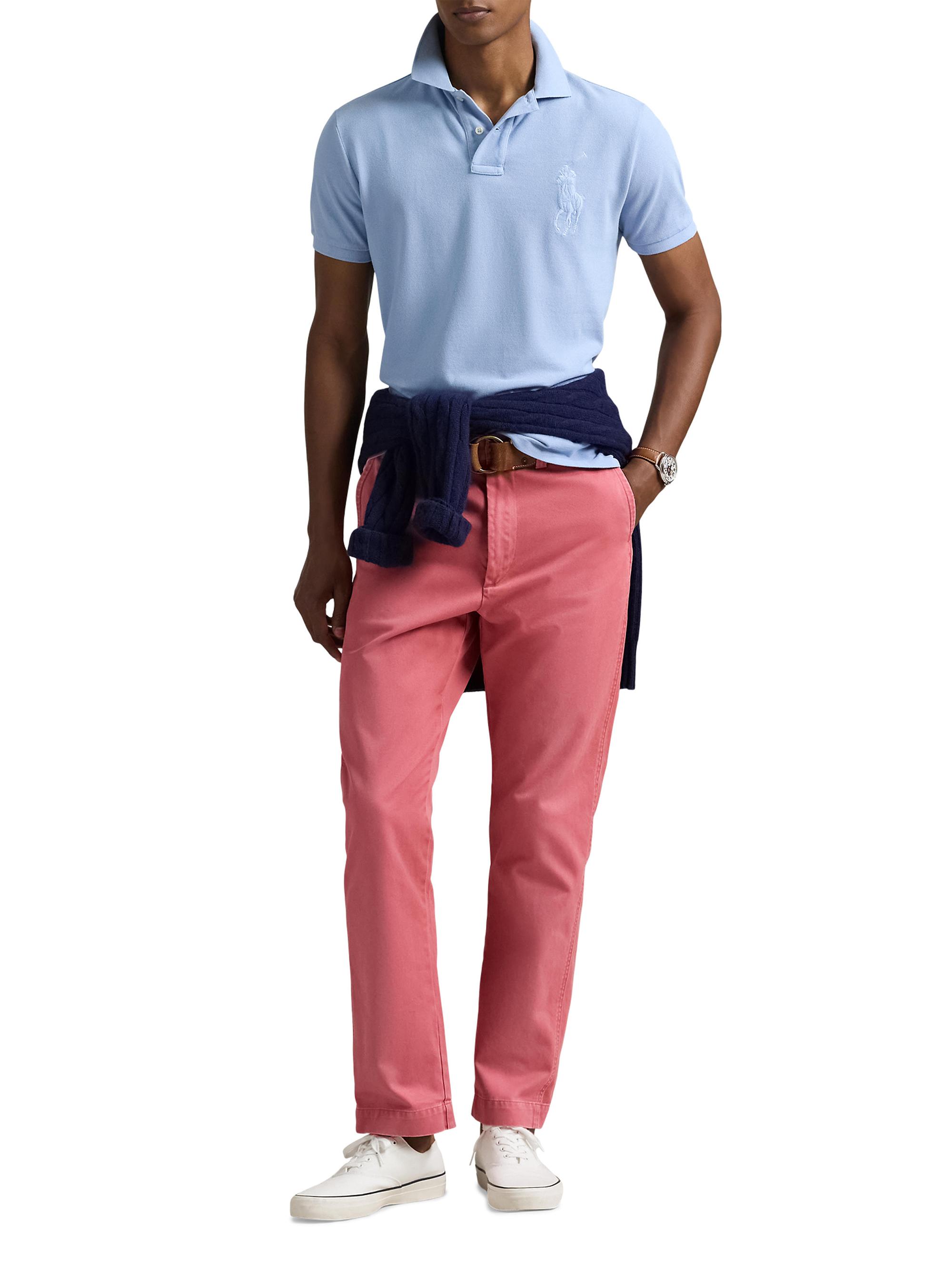 Polo Ralph Lauren Custom-Slim-Fit Big Pony Mesh Polo Shirt | Saks