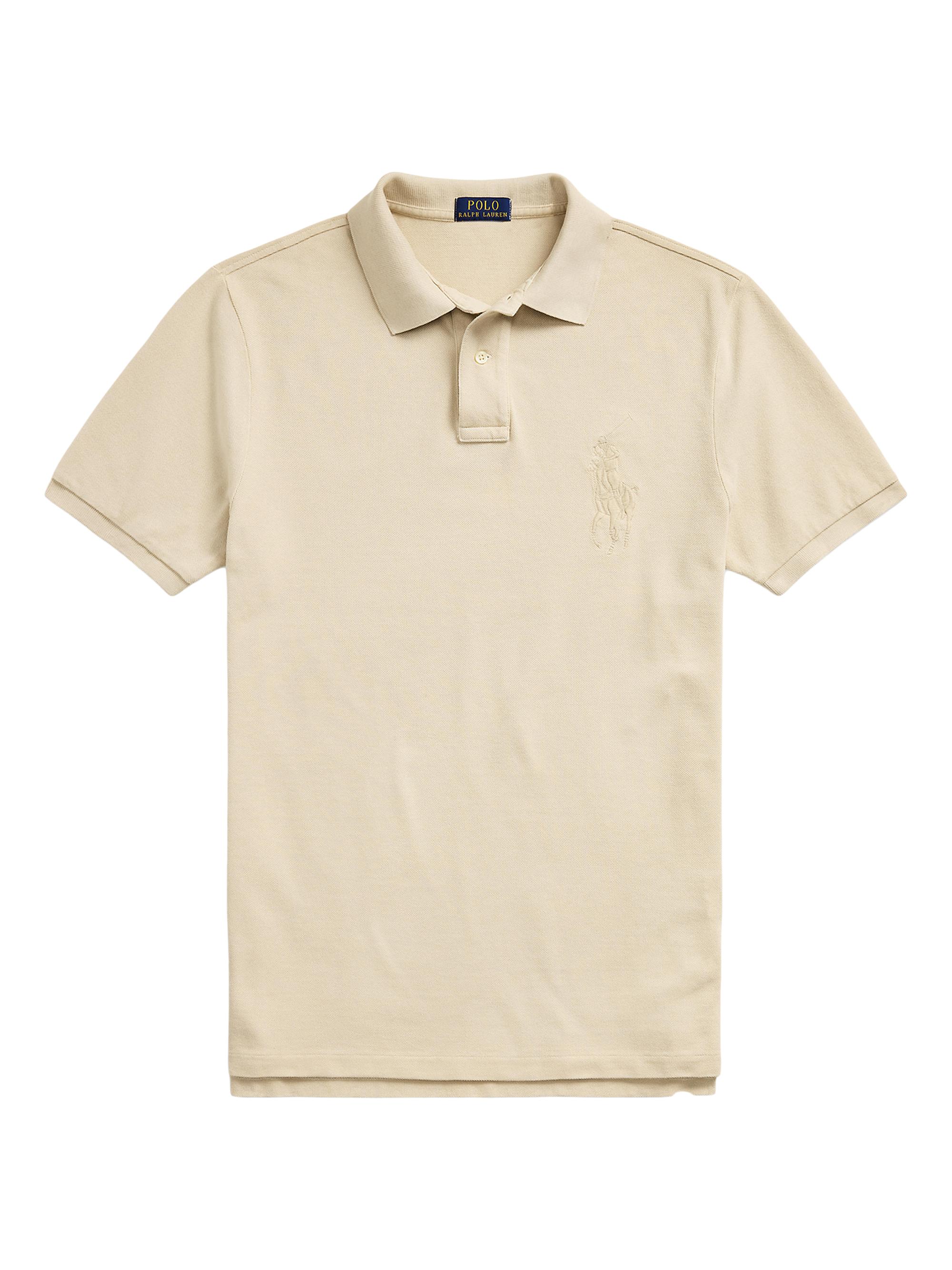 Polo Ralph Lauren Men's Custom-Slim-Fit Big Pony Mesh Polo Shirt - Stoneware Grey