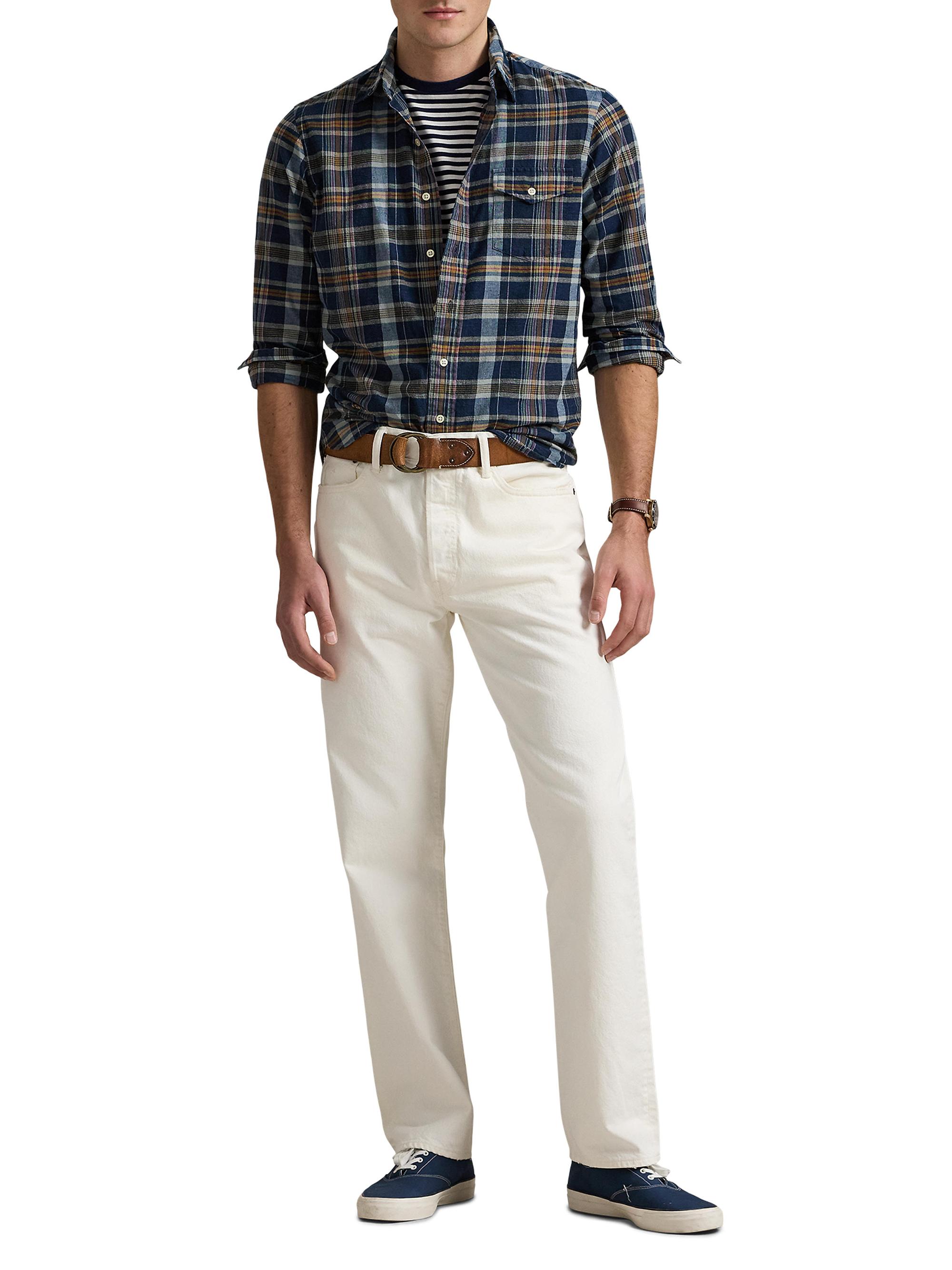 Polo Ralph Lauren Classic-Fit Indigo Madras Shirt | Saks Fifth Avenue