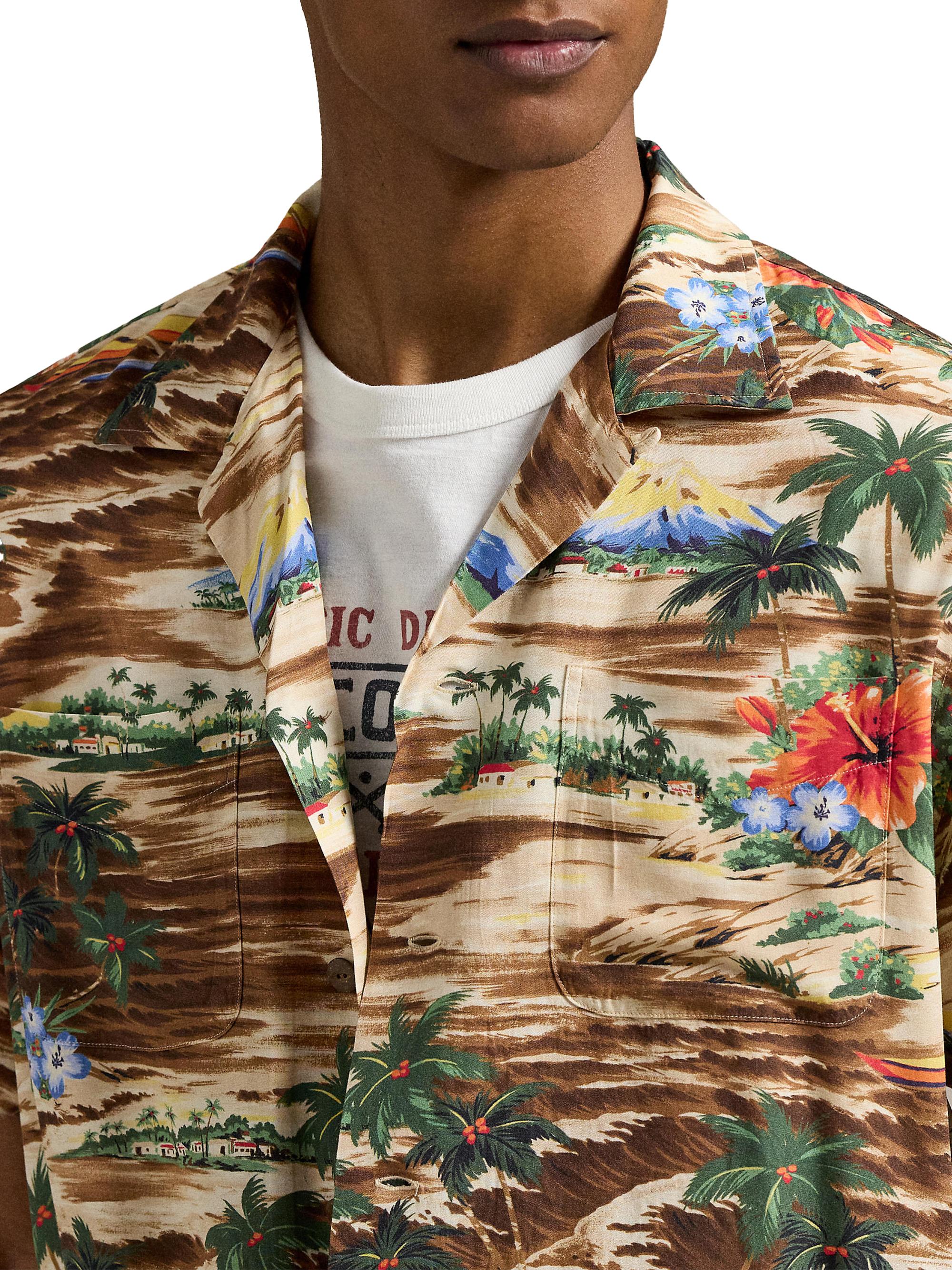 トップス RRL TROPICAL PRINT CAMP SHIRTS Tropical-Print Camp Shirt