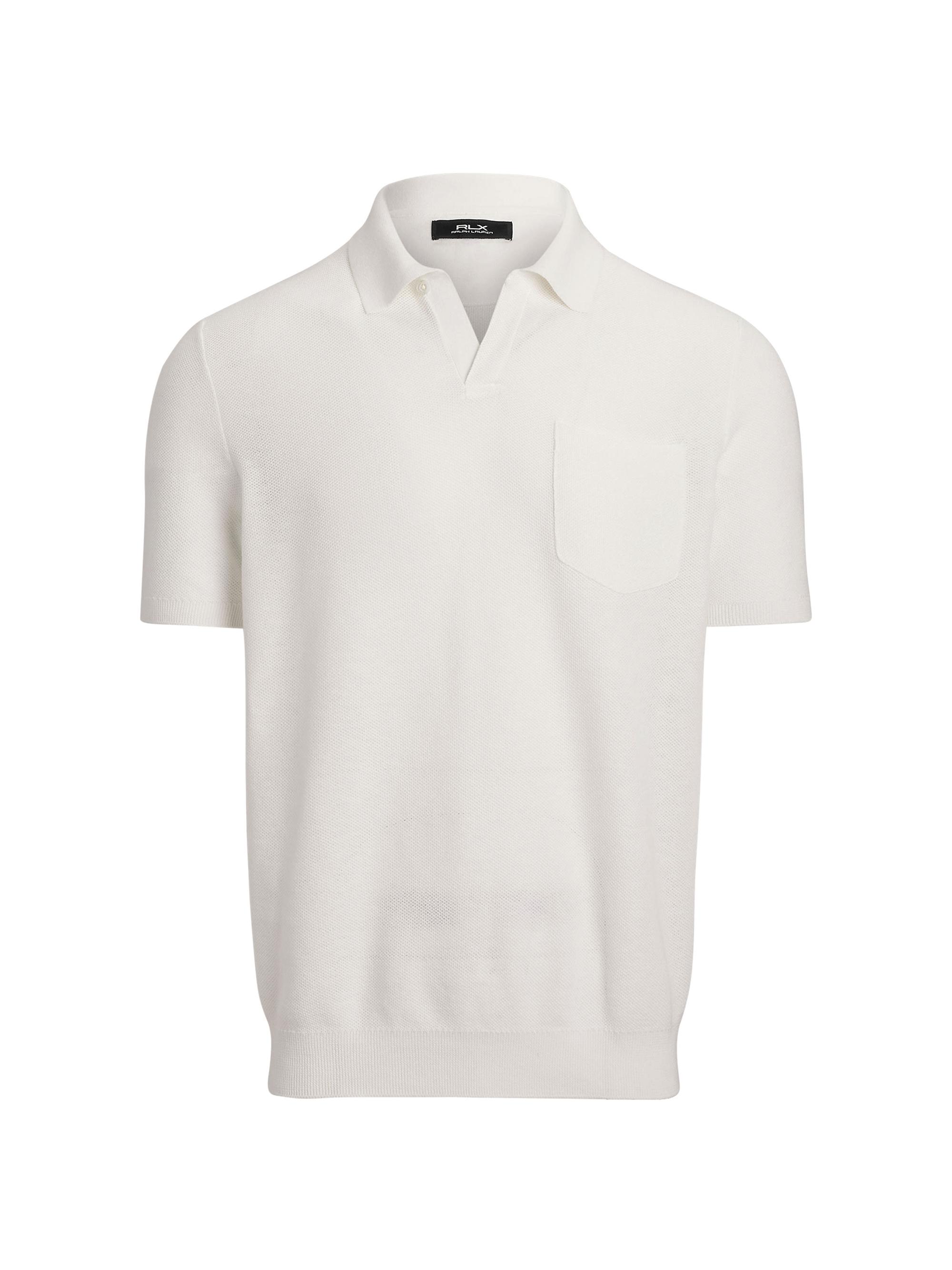 RLX Ralph Lauren Men's Mesh-Knit Performance Polo Sweater - Refined Navy