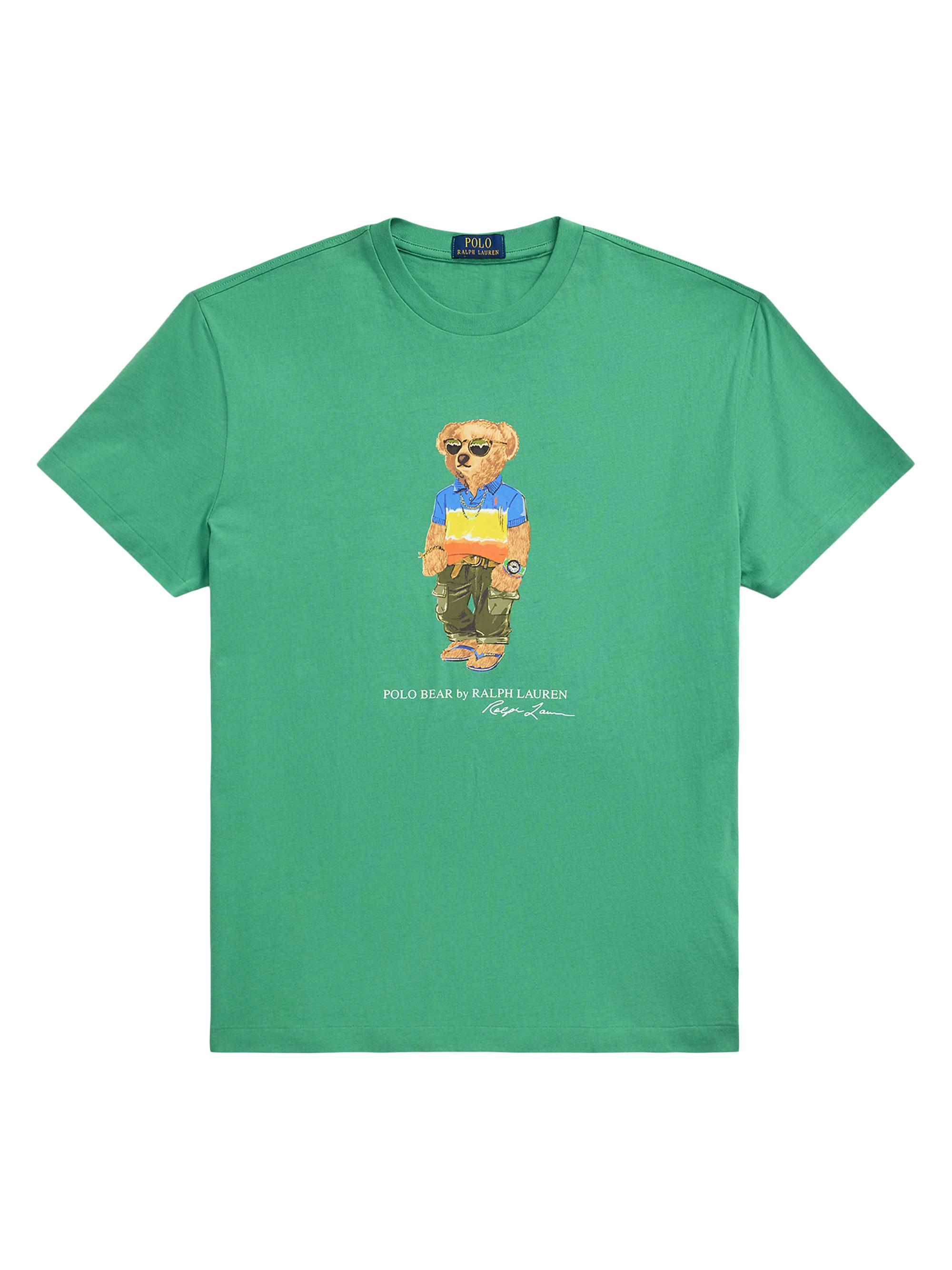 Polo Ralph Lauren Men's Classic-Fit Polo Bear Jersey T-Shirt - Raft Green Beach Ship Bear