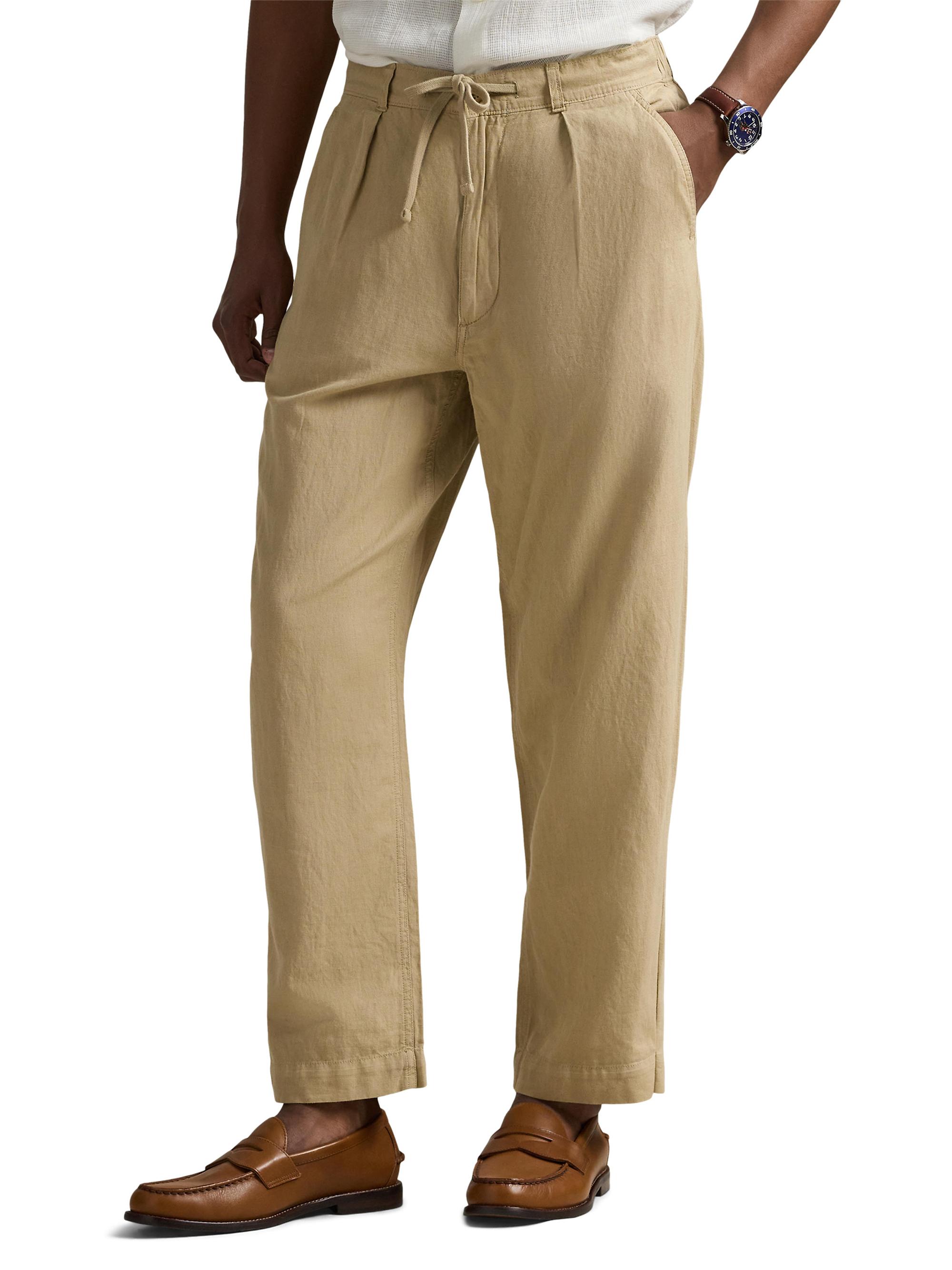 Polo Ralph Lauren Relaxed-Fit Linen-Cotton Pants | Saks