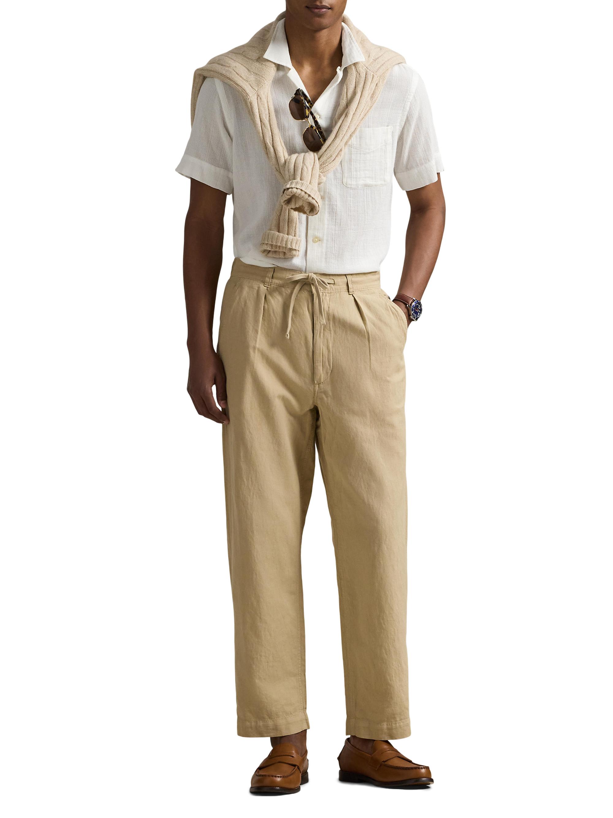 Polo Ralph Lauren Relaxed-Fit Linen-Cotton Pants | Saks Fifth Avenue