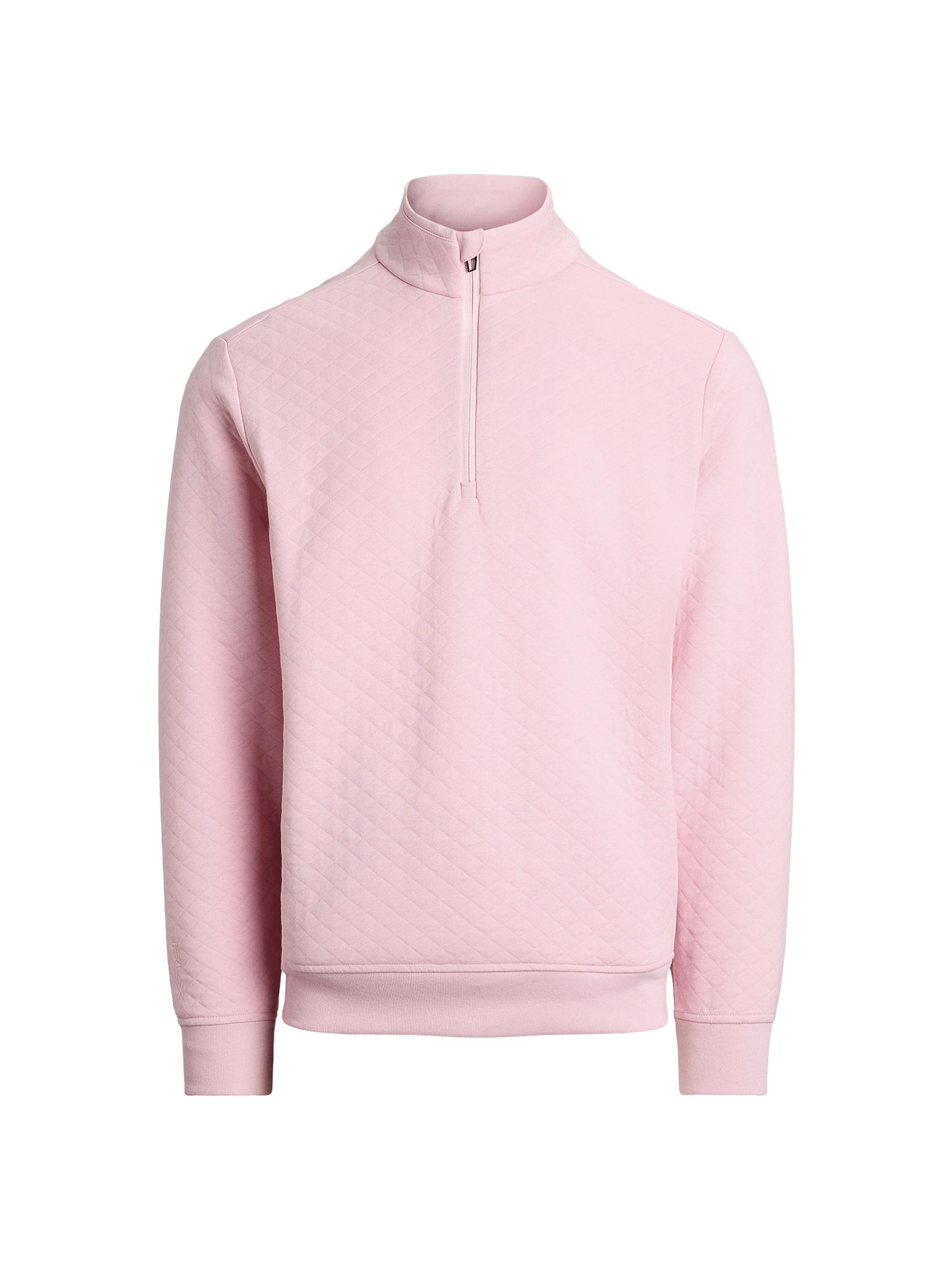 Polo Ralph Lauren Men's Quilted Double-Knit Quarter-Zip - Garden Pink
