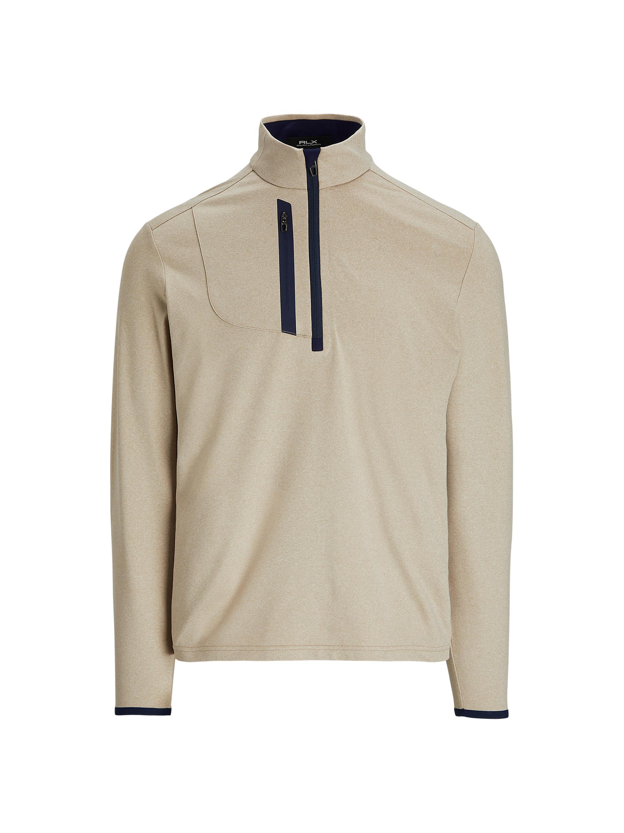 RLX Ralph Lauren Men's Stretch Jersey Quarter-Zip - Sand Heather