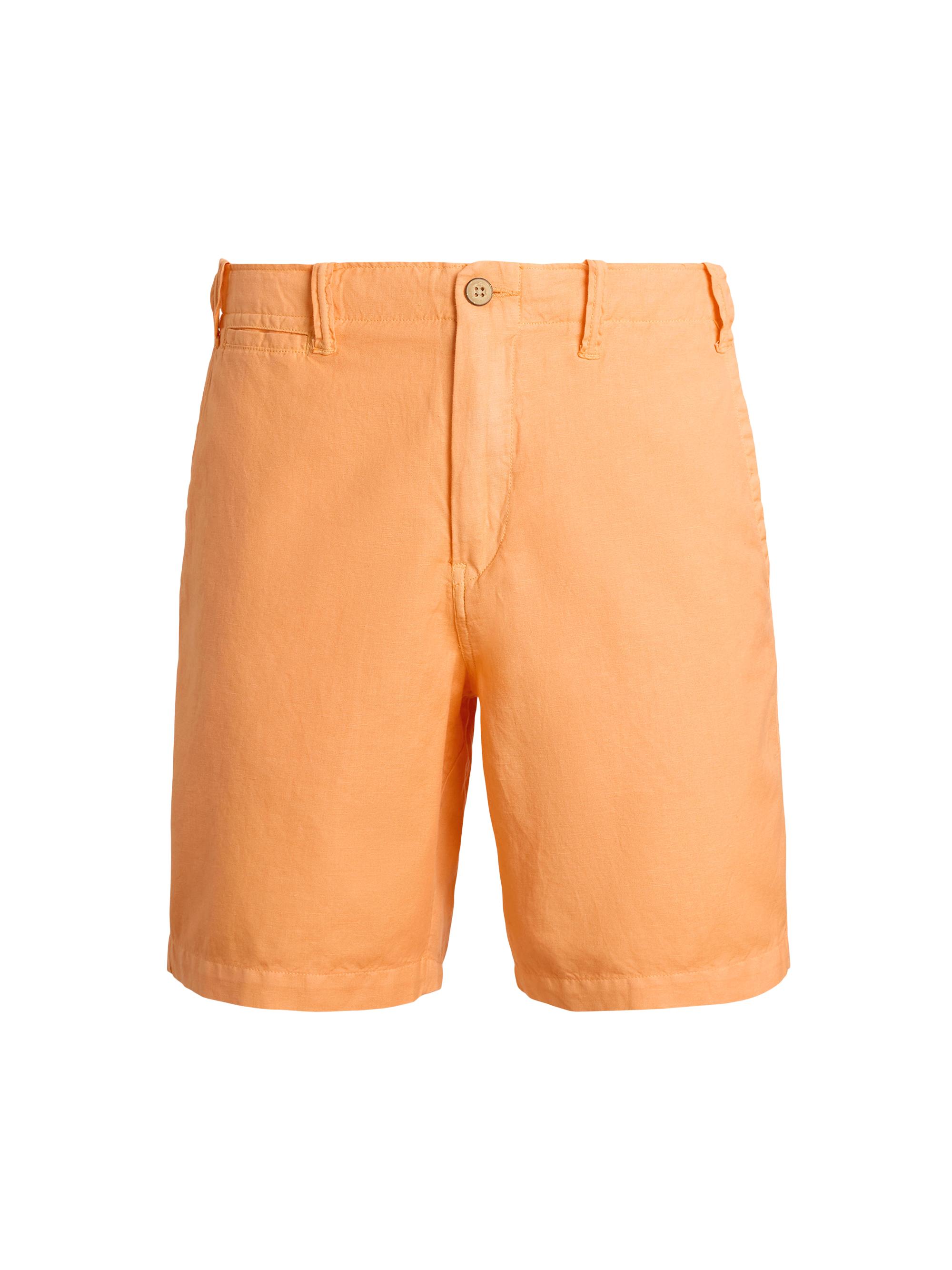 mens orange dress shorts Linen Shorts For Tall Men in Burnt Orange 34 / Tall / Burnt Orange