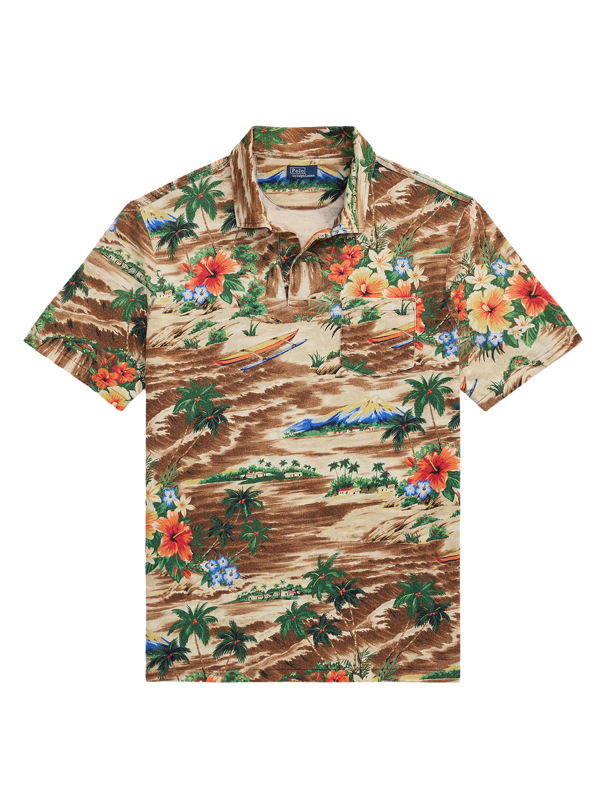 Ralph Lauren Purple Label Paisley Terry Cotton Polo Shirt | Saks