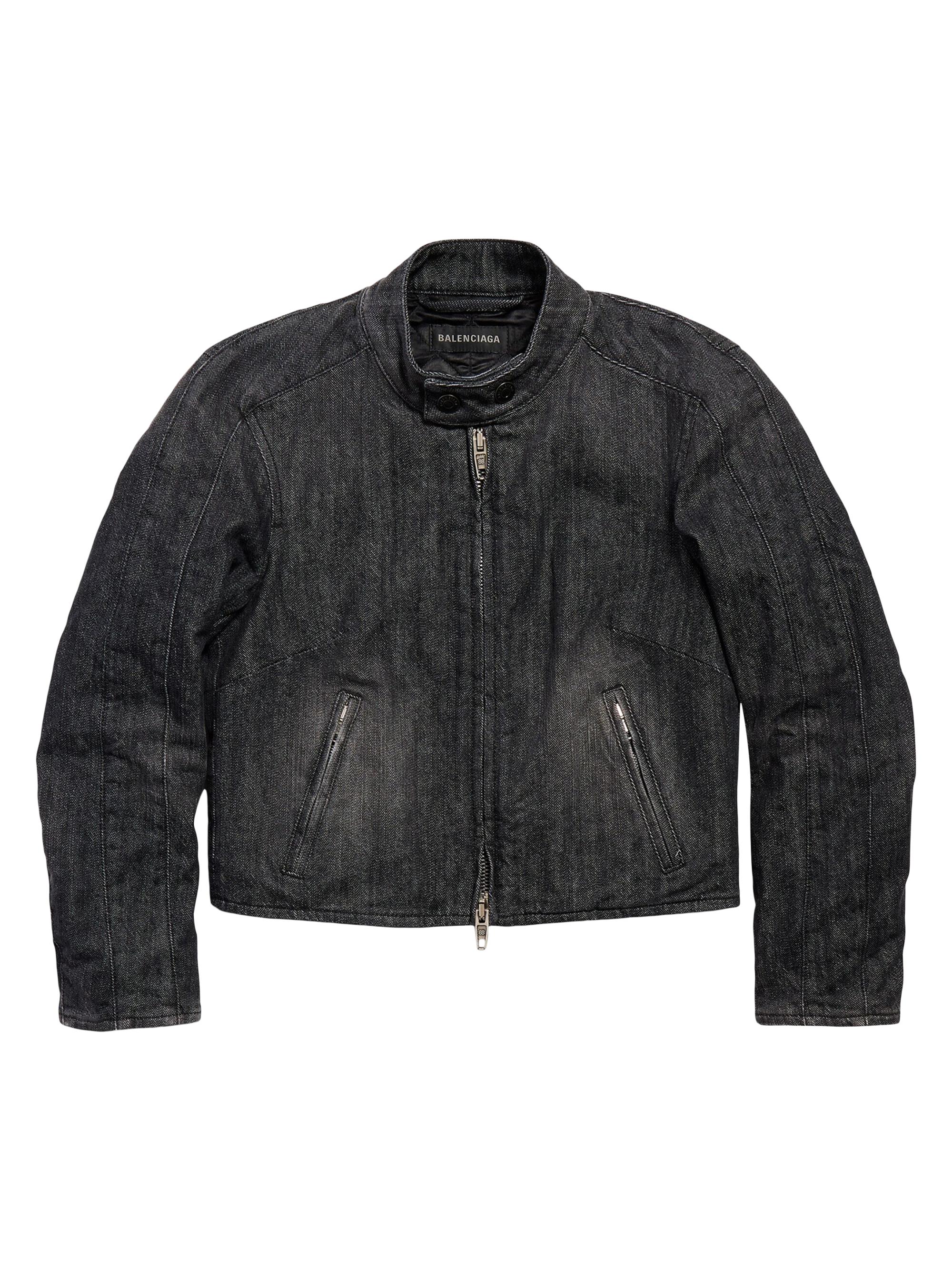 Balenciaga Women's Shrunk Racer Jacket - Black