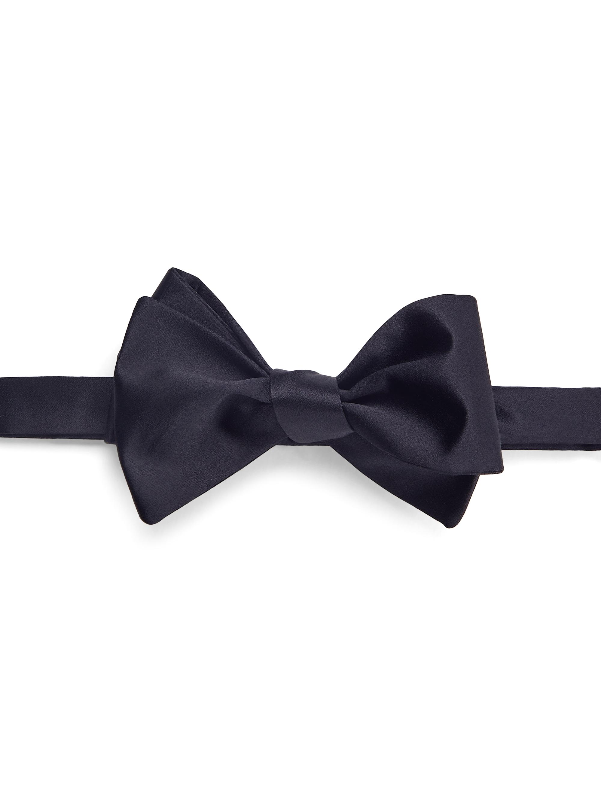 Giorgio Armani Men's Woven Silk Bow Tie - Blu Notte