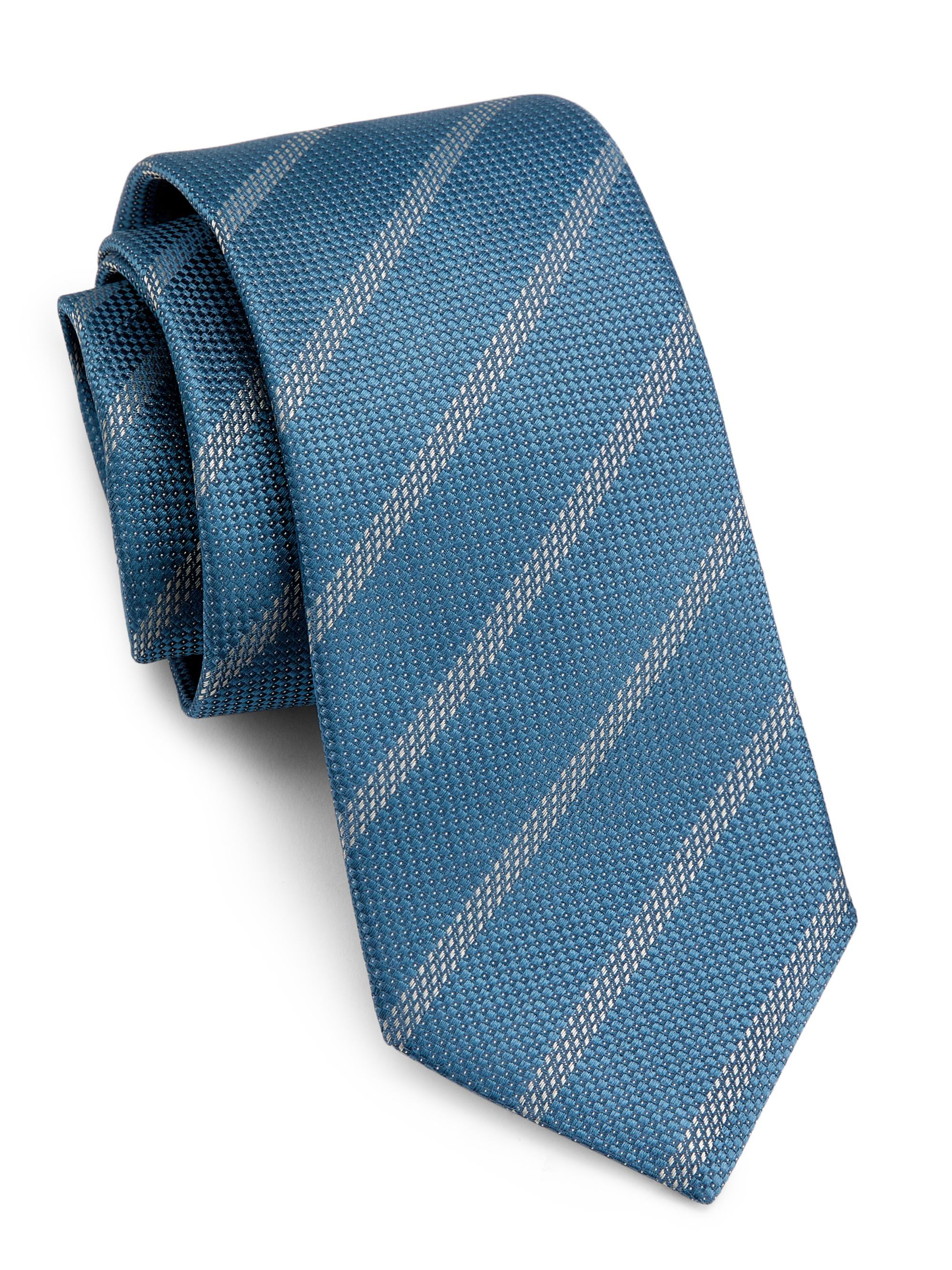 Giorgio Armani Men's Striped Silk Tie - London Smoke