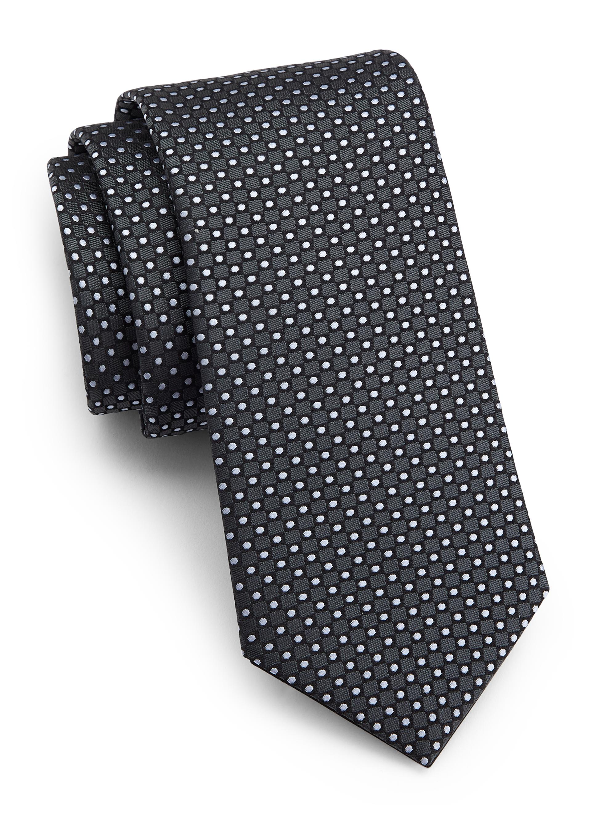 Giorgio Armani Men's Geometric Silk Tie - London Smoke