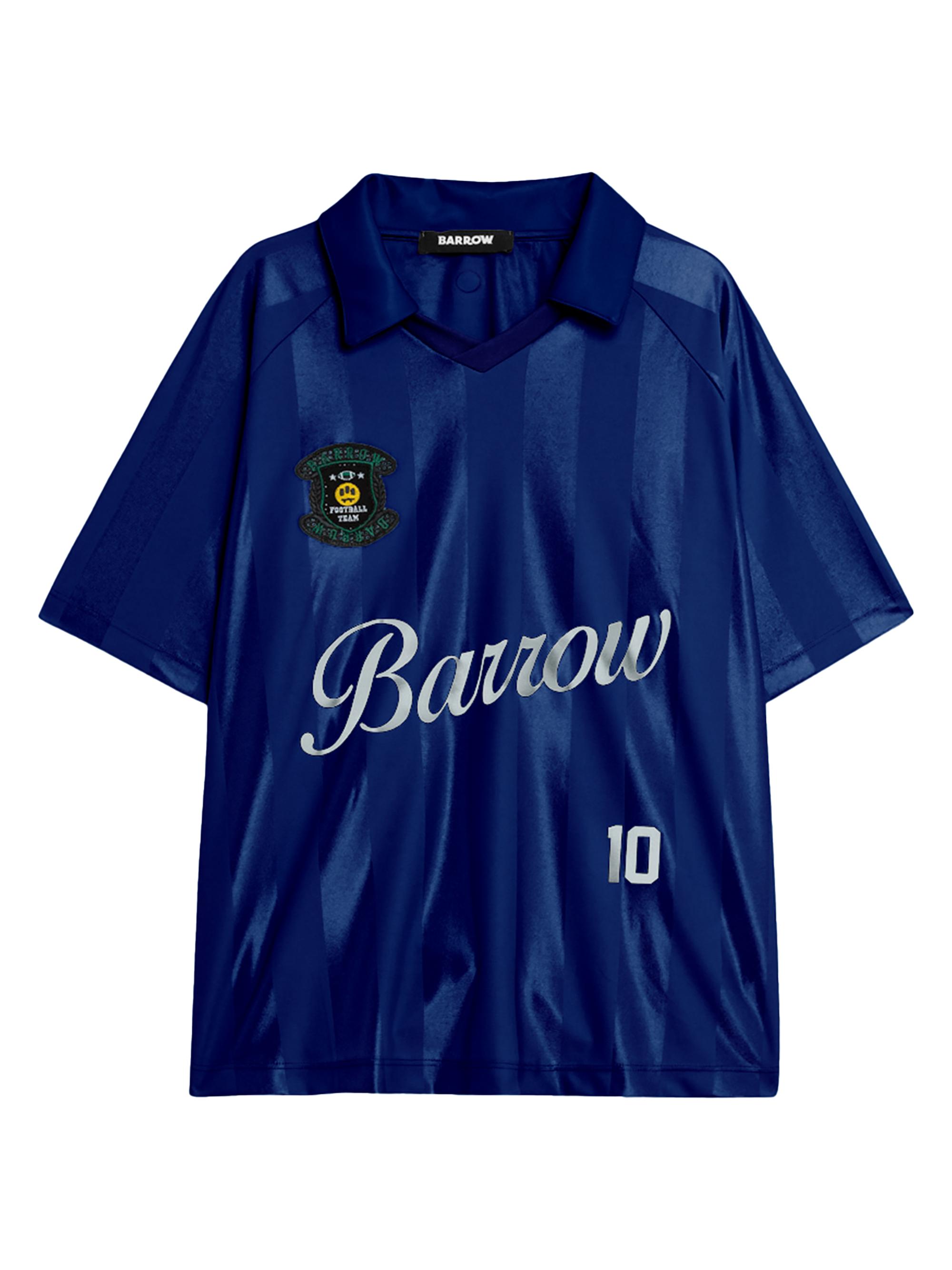 Barrow Men's Logo Striped Soccer Jersey T-Shirt - Insignablue