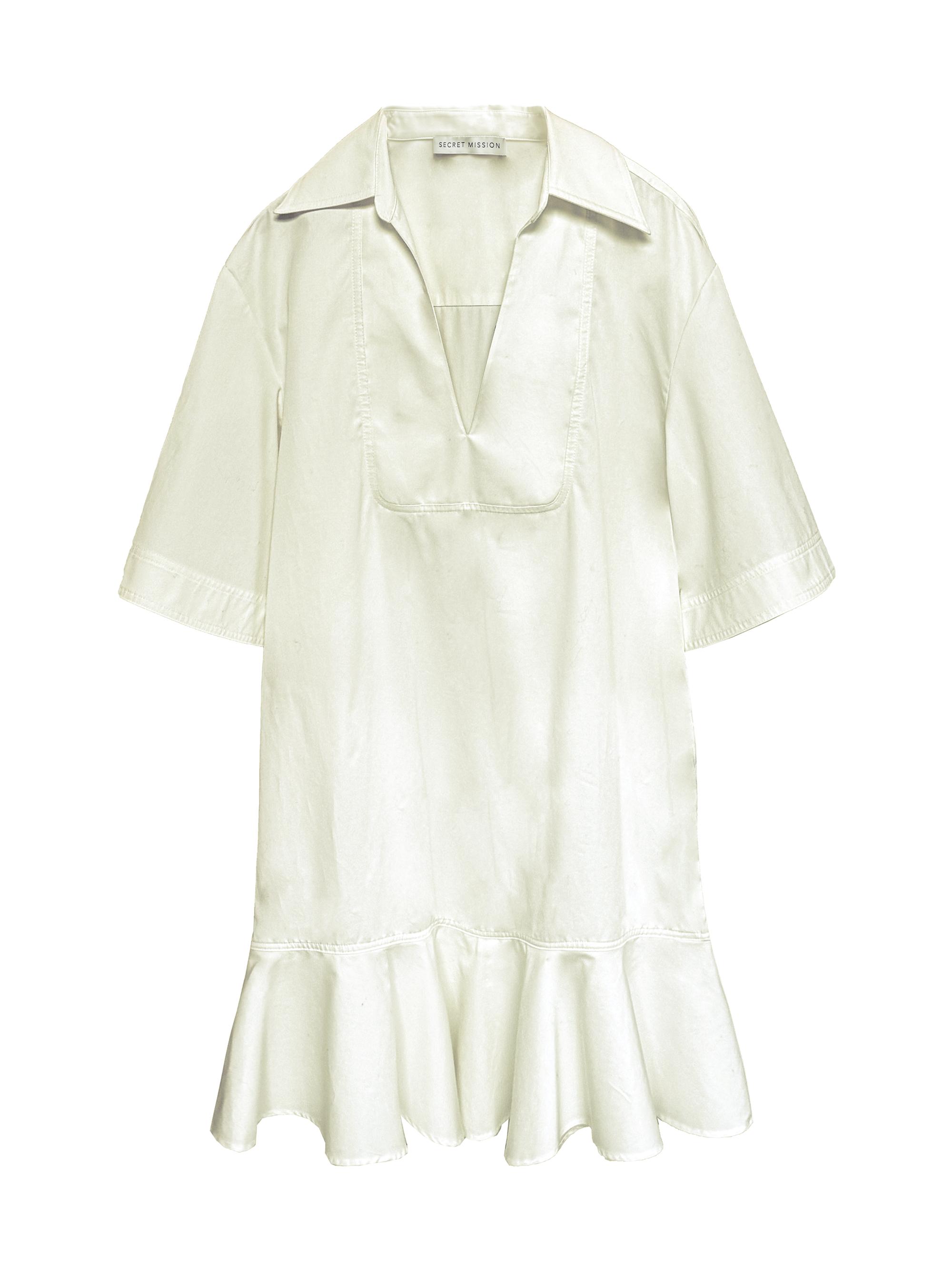 Secret Mission Women's Amela Cotton Twill Minidress - Off White