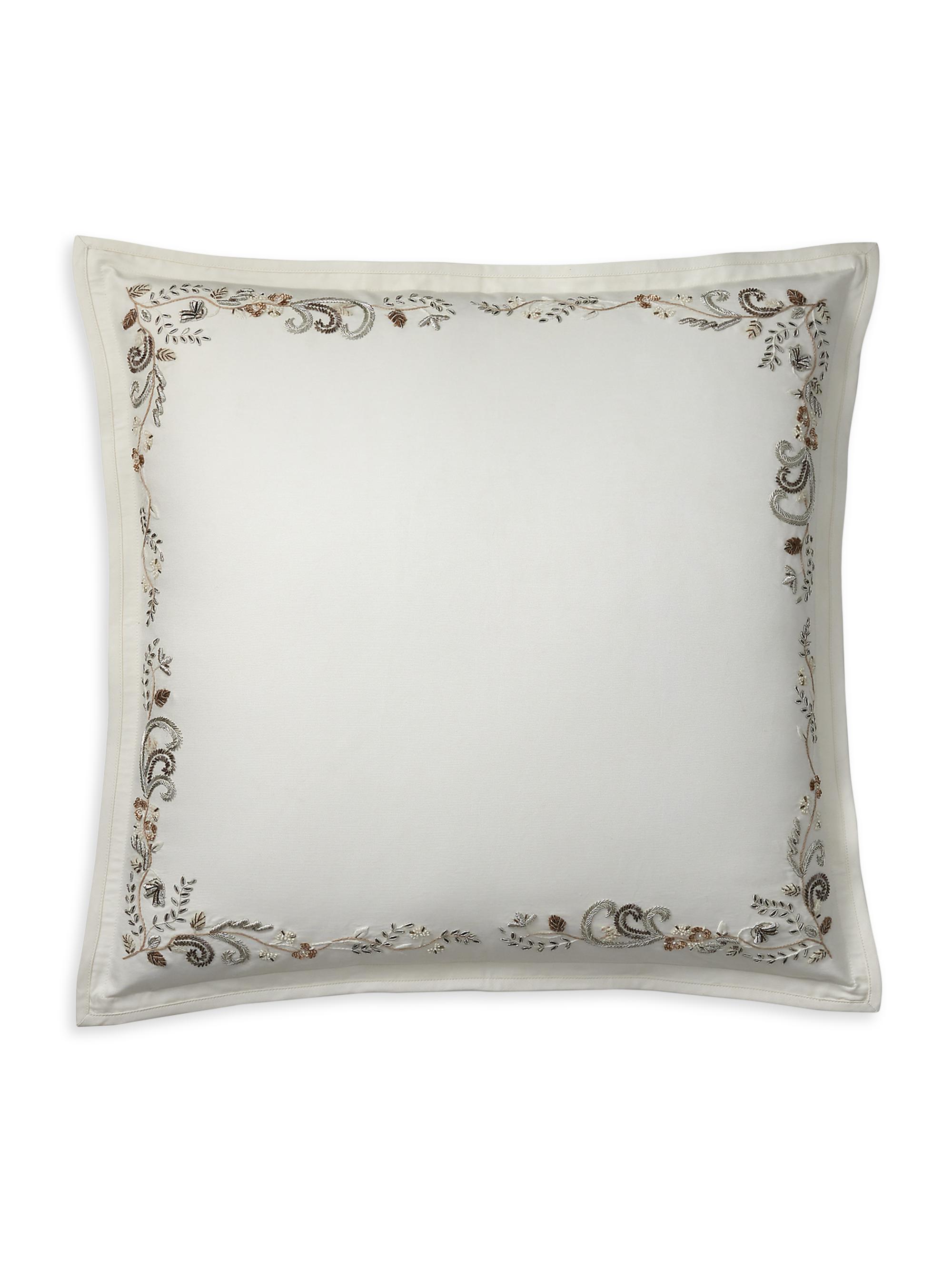 Ralph Lauren Camila Embroidered Euro Sham - True Cream