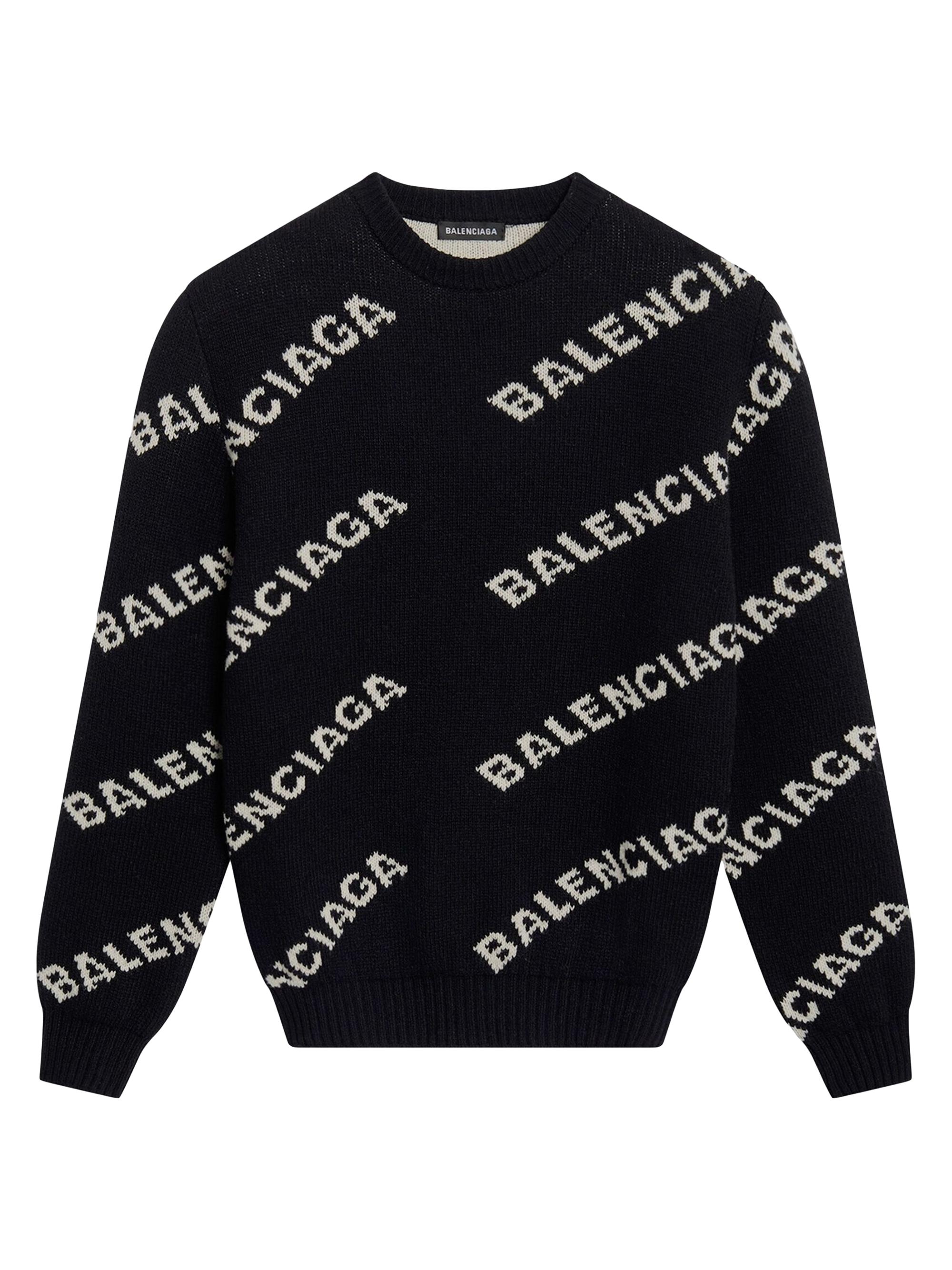 Balenciaga Allover Logo Sweater | Saks Fifth Avenue