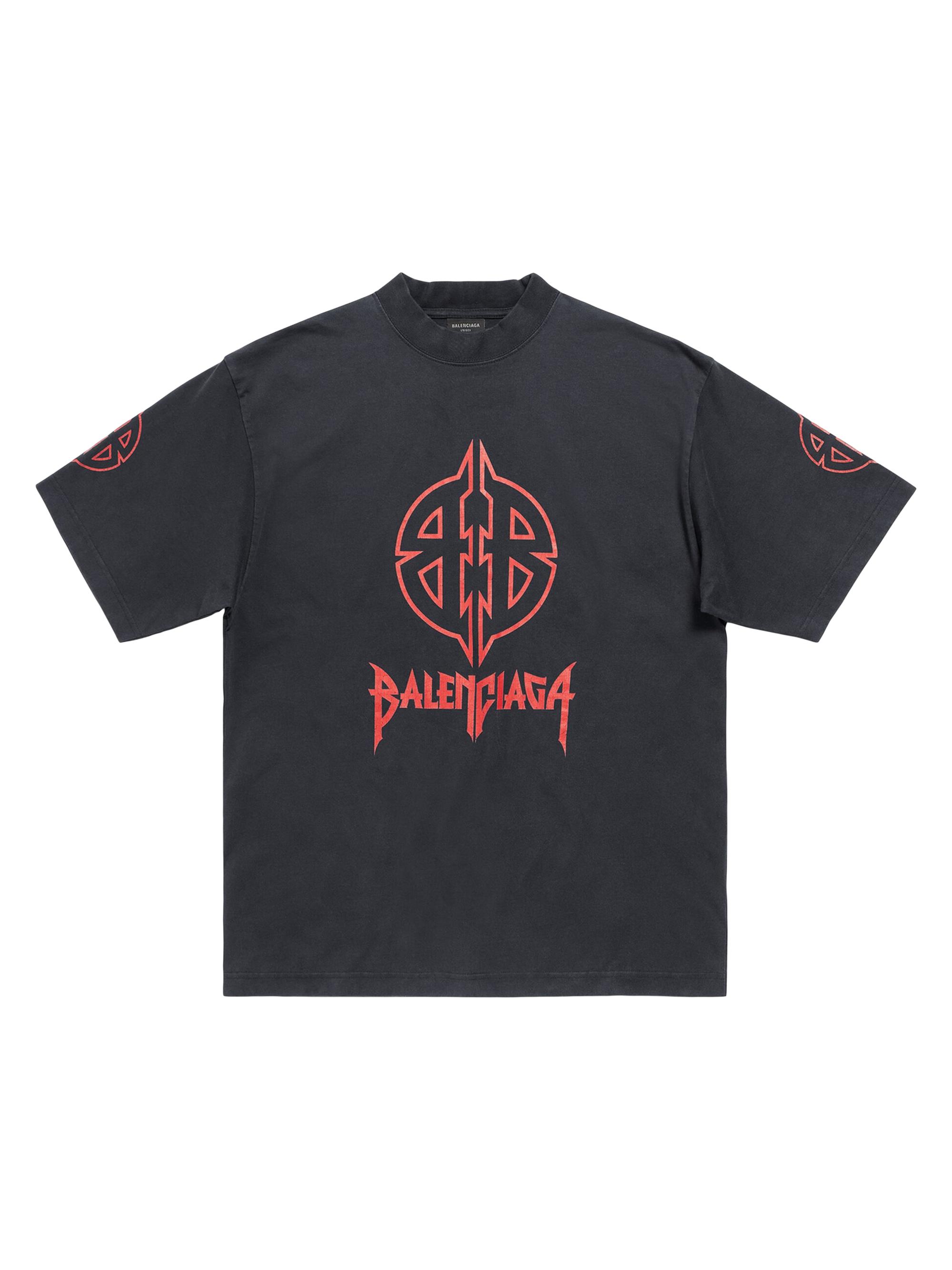 Balenciaga Men's Metal BB T-Shirt - Light Beige