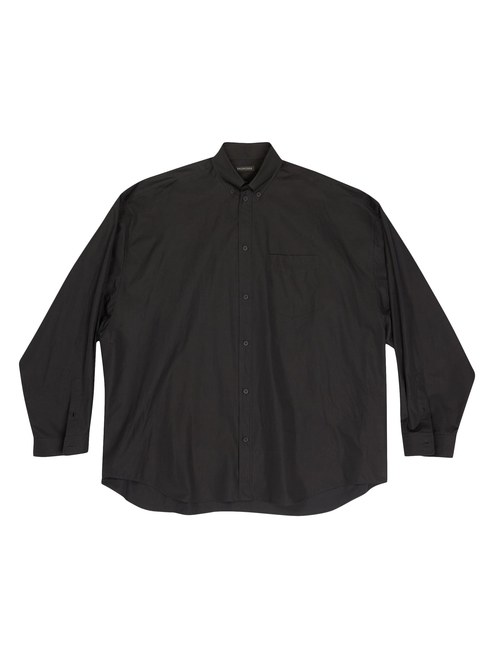 Balenciaga Men's Oversized Shirt - Black
