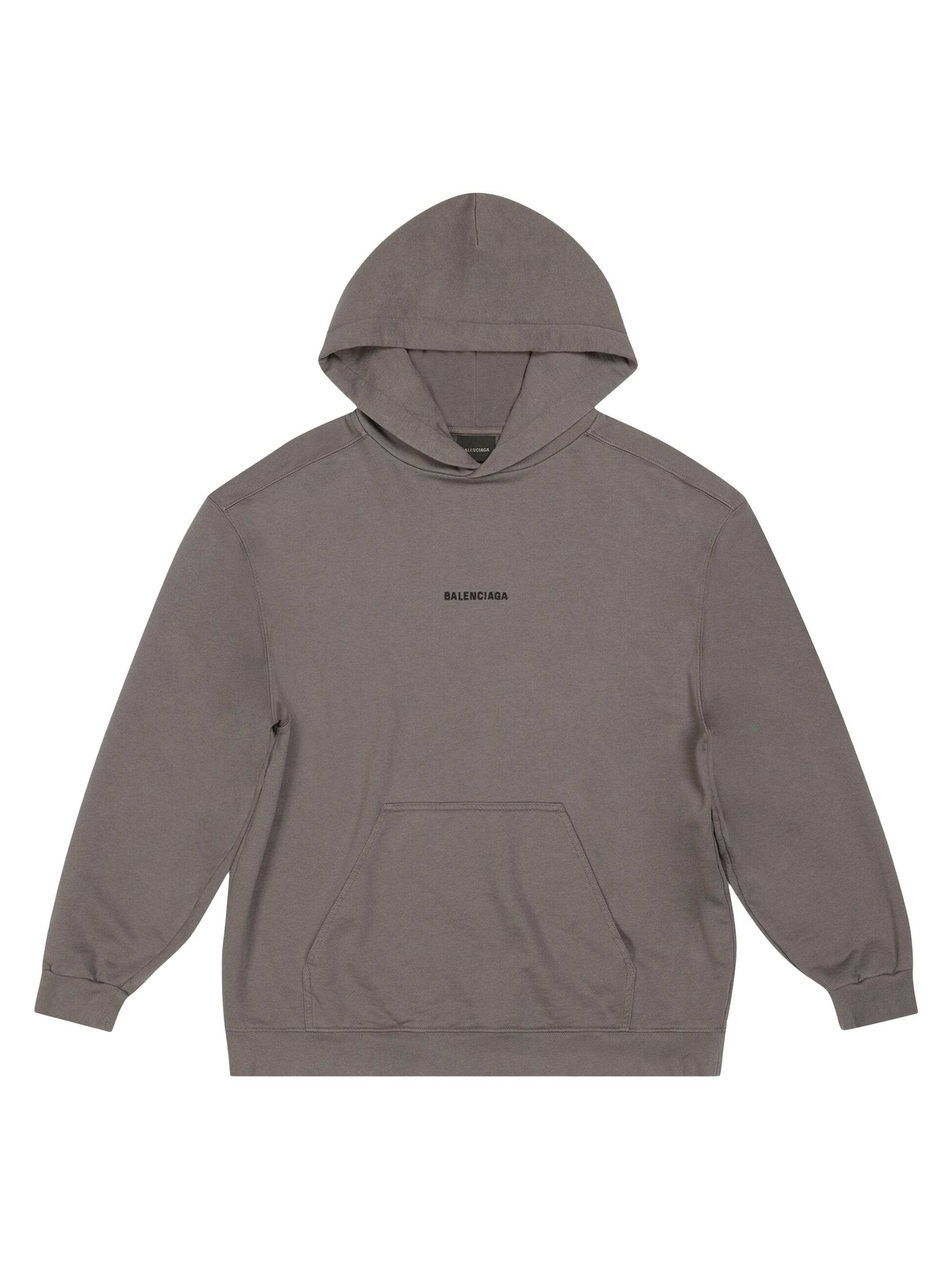Balenciaga Men's Medium Fit Hoodie - Grey