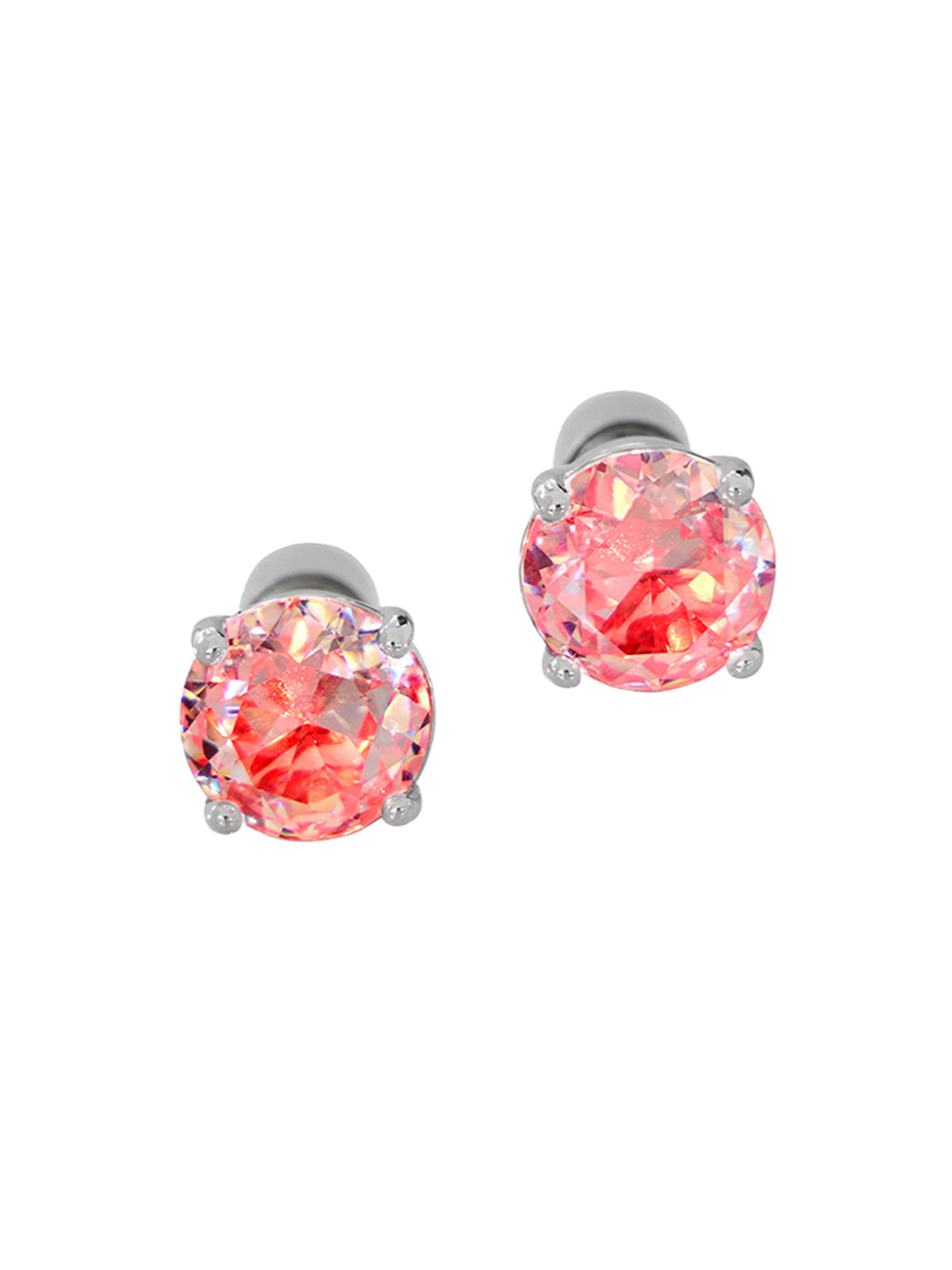 Balenciaga Men's 3am Led Earrings - Silver Red