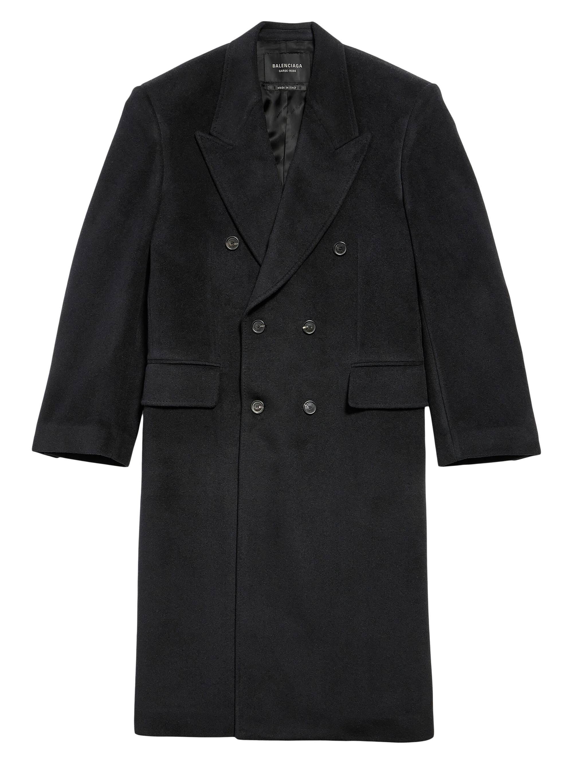 Balenciaga Men's Regular Fit Coat - Black
