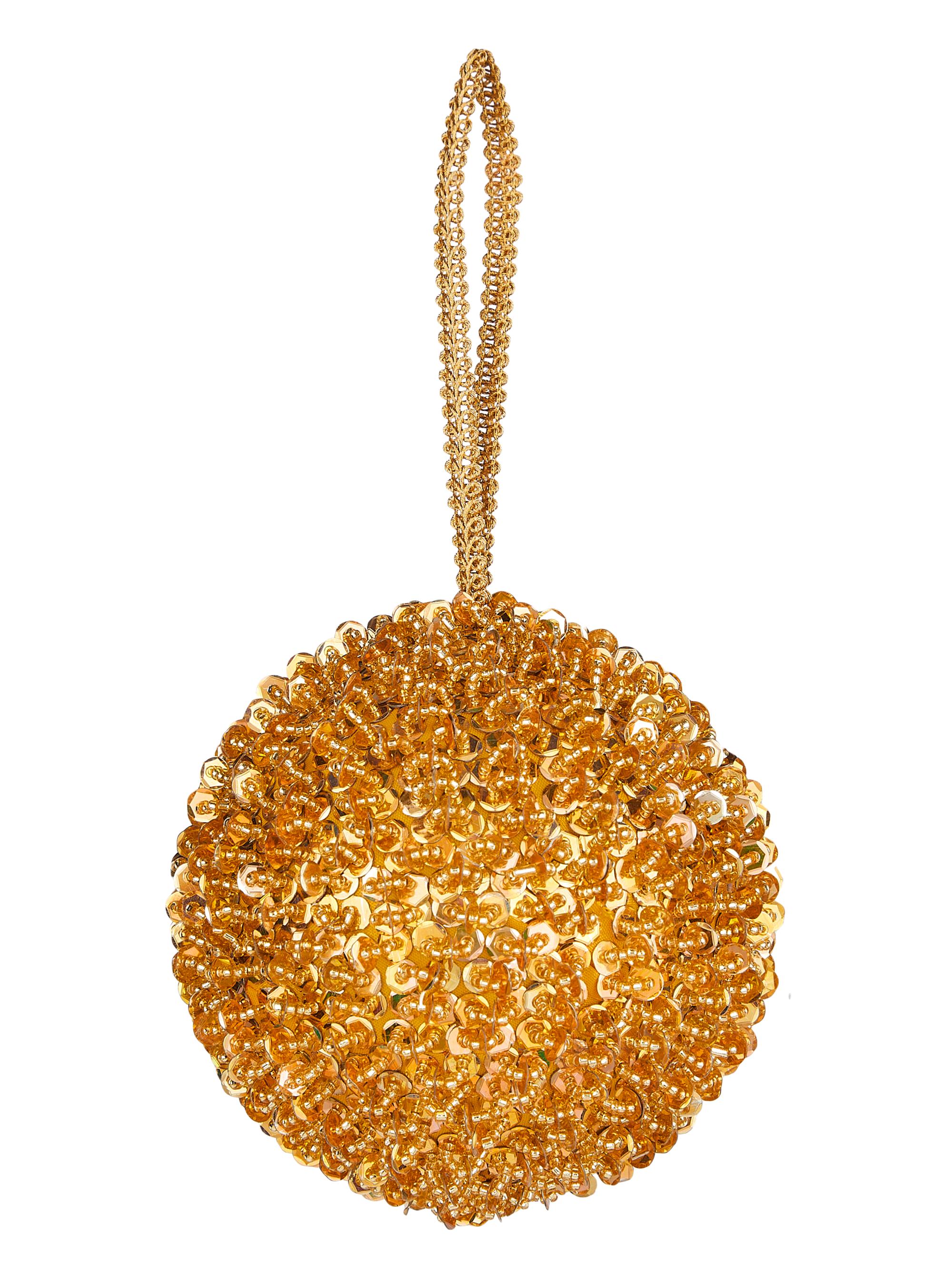 Sudha Pennathur Beaded Sequin Ball Ornament