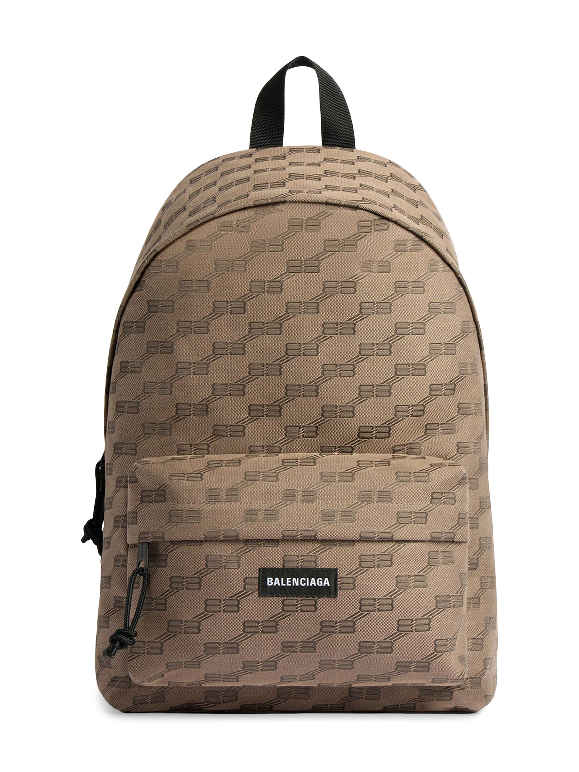 Balenciaga Men's BB Signature Medium Backpack - Beige